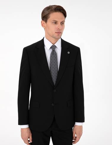 Siyah Slim Fit Takım Elbise