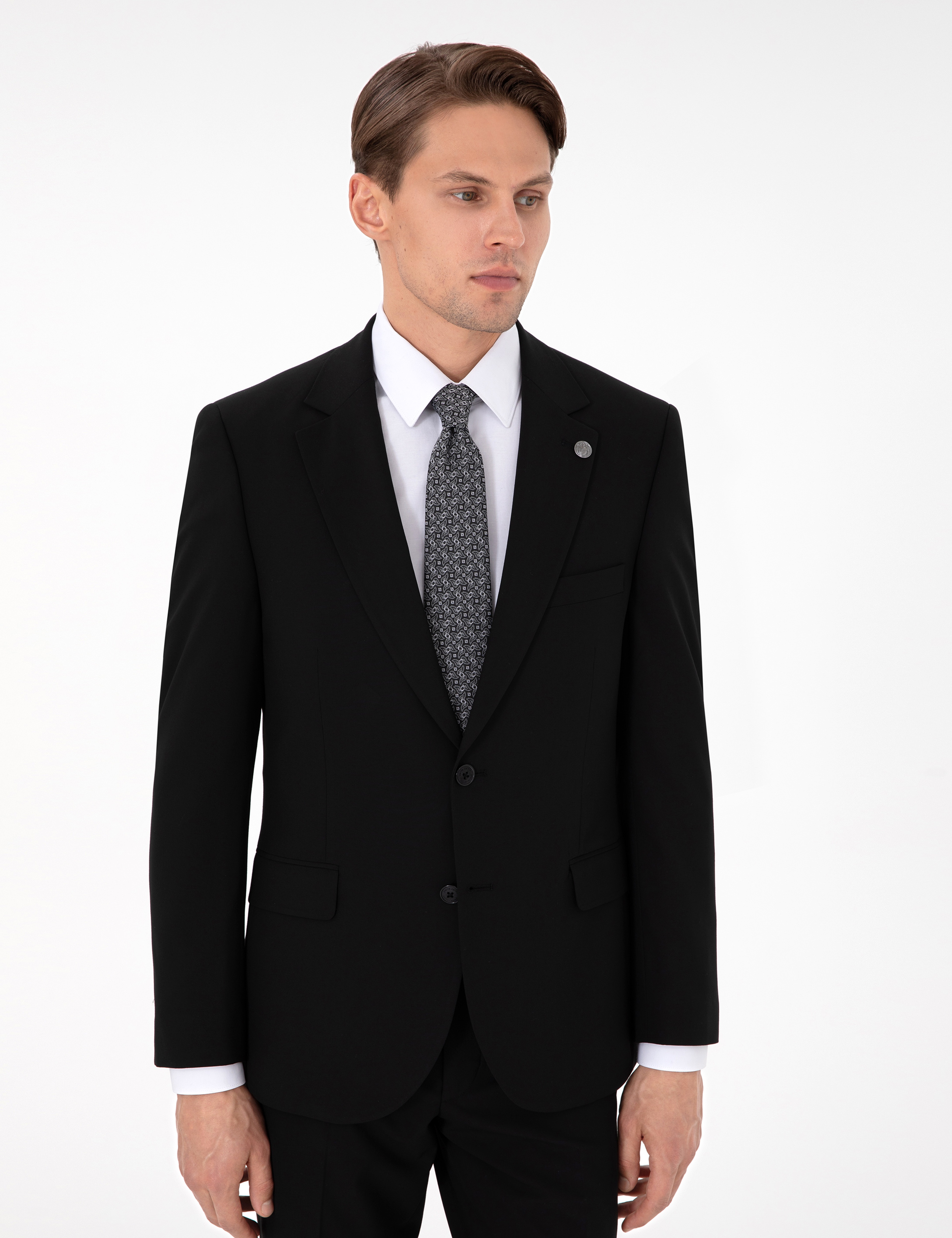 Siyah Slim Fit Takım Elbise