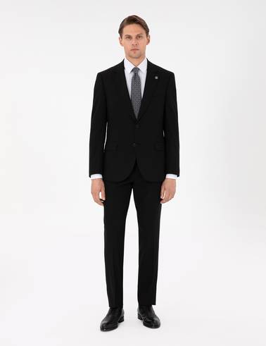 Siyah Slim Fit Takım Elbise