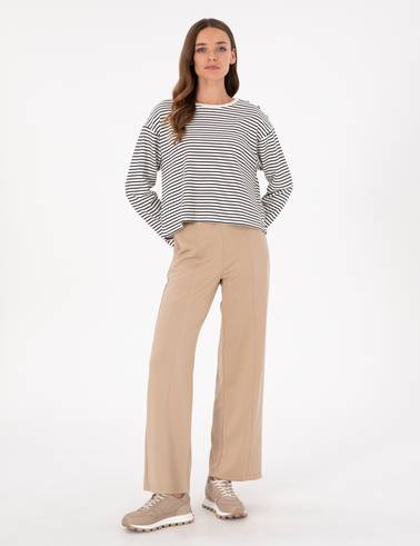 Bej Loose Fit Eşofman Altı