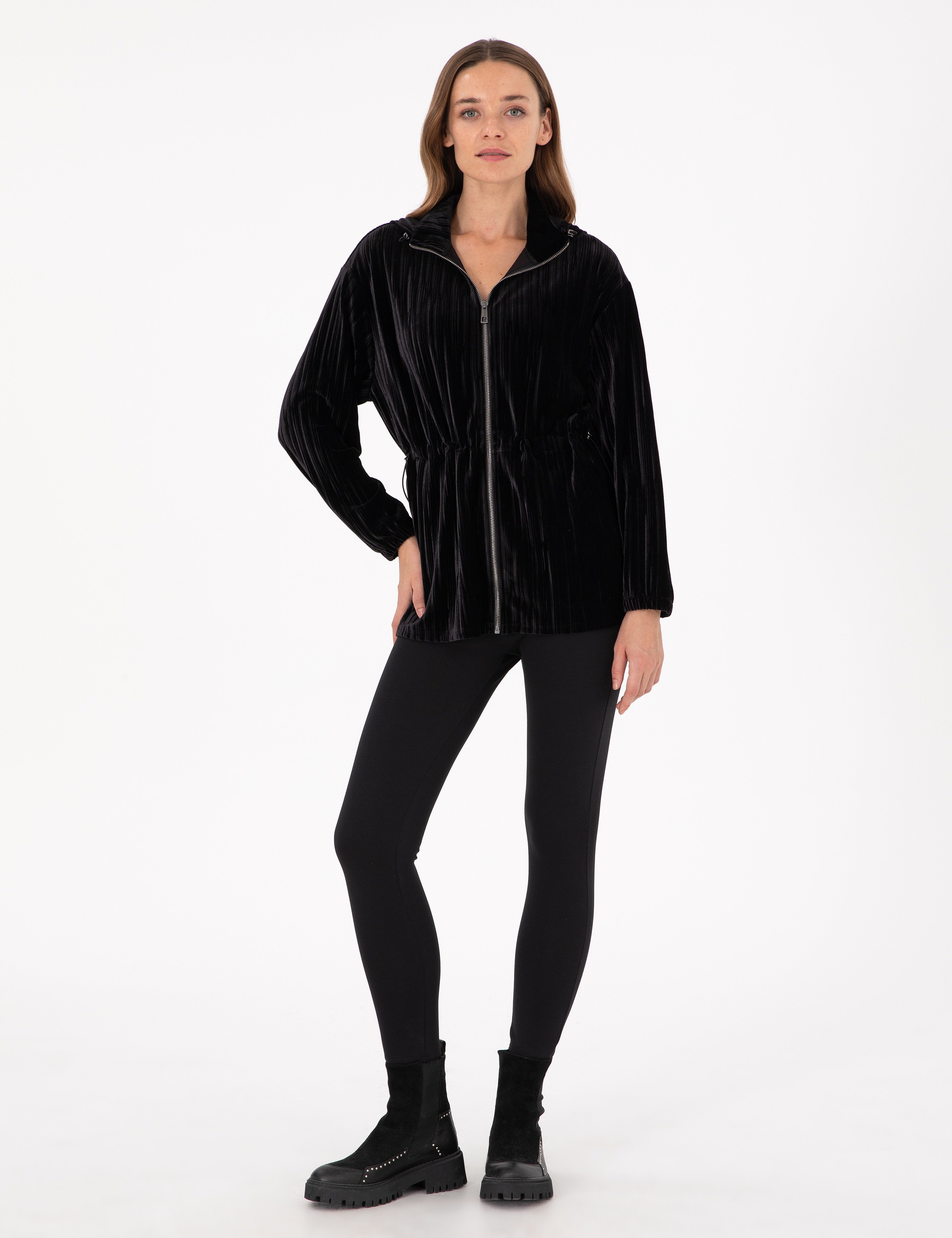 Siyah Oversize Örme Hırka