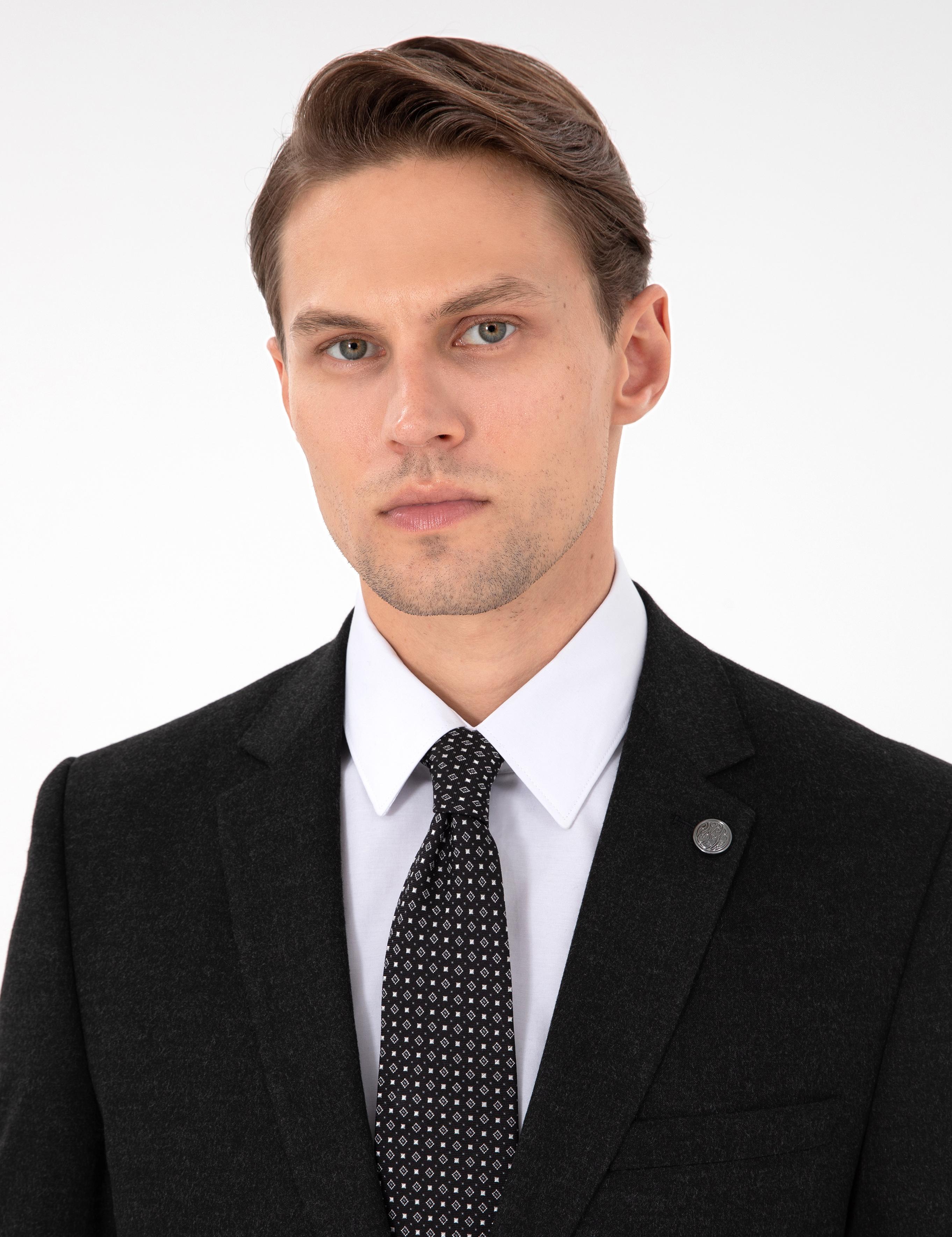 Antrasit Slim Fit Takım Elbise