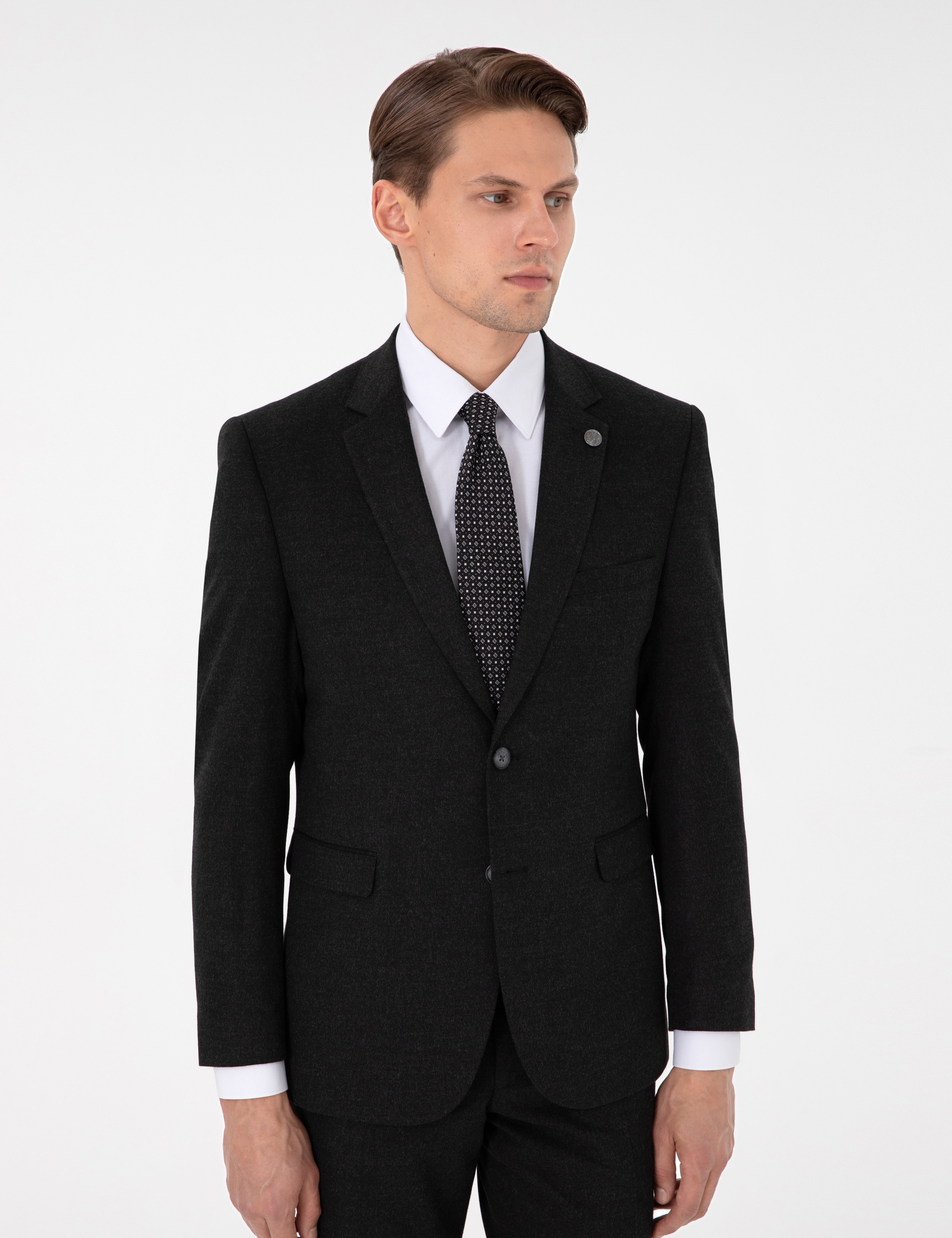 Antrasit Slim Fit Takım Elbise - Image 3