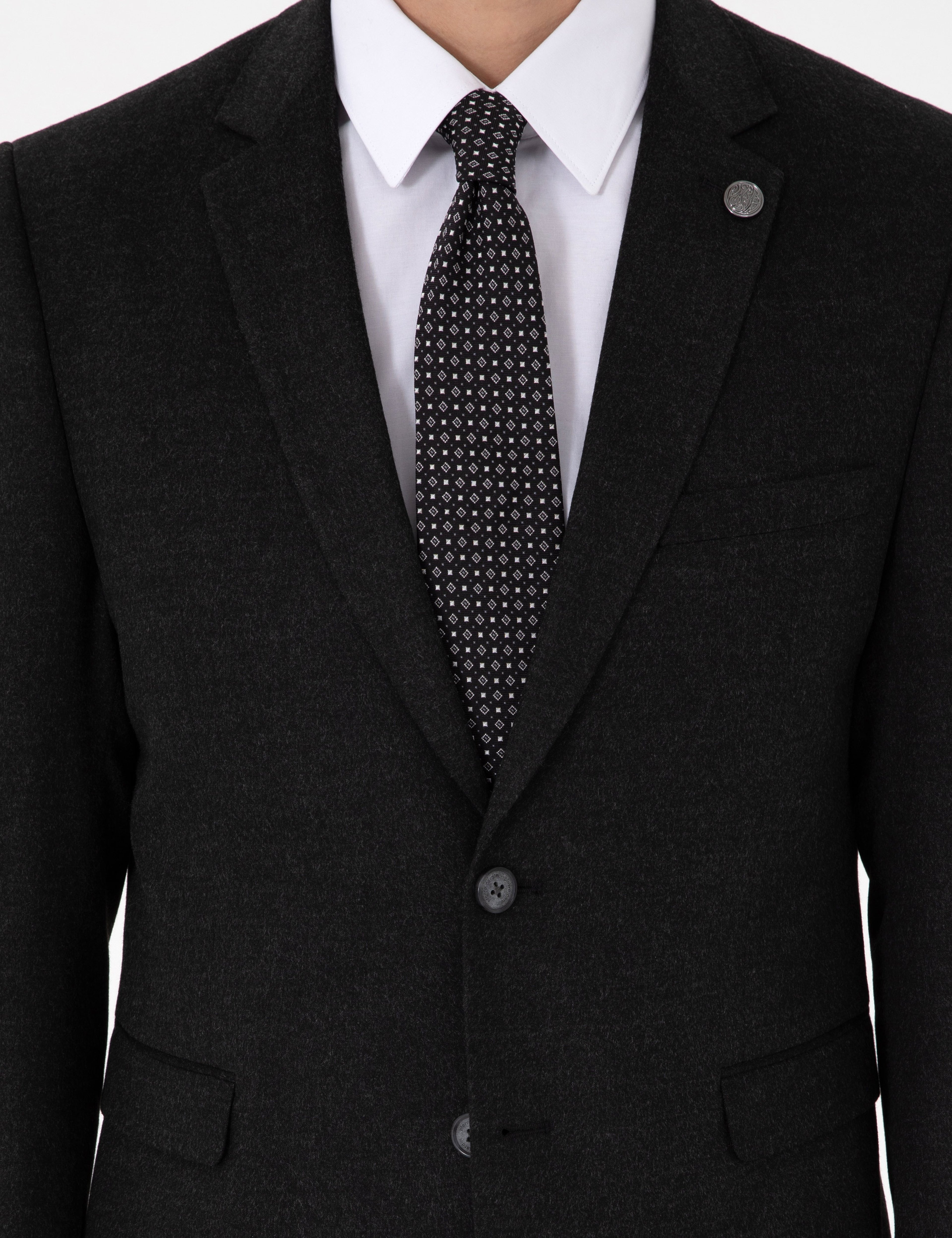 Antrasit Slim Fit Takım Elbise