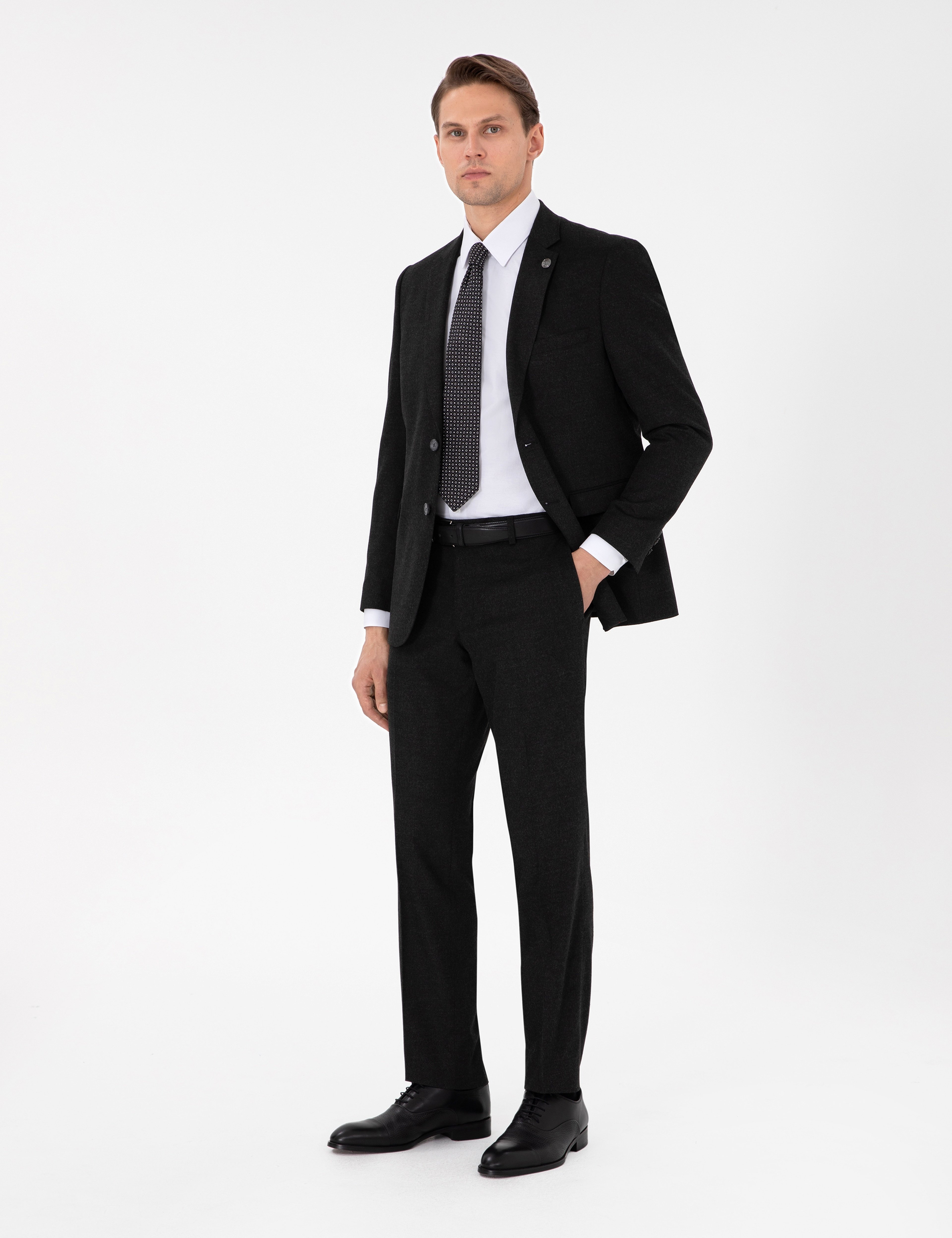 Antrasit Slim Fit Takım Elbise - Image 4