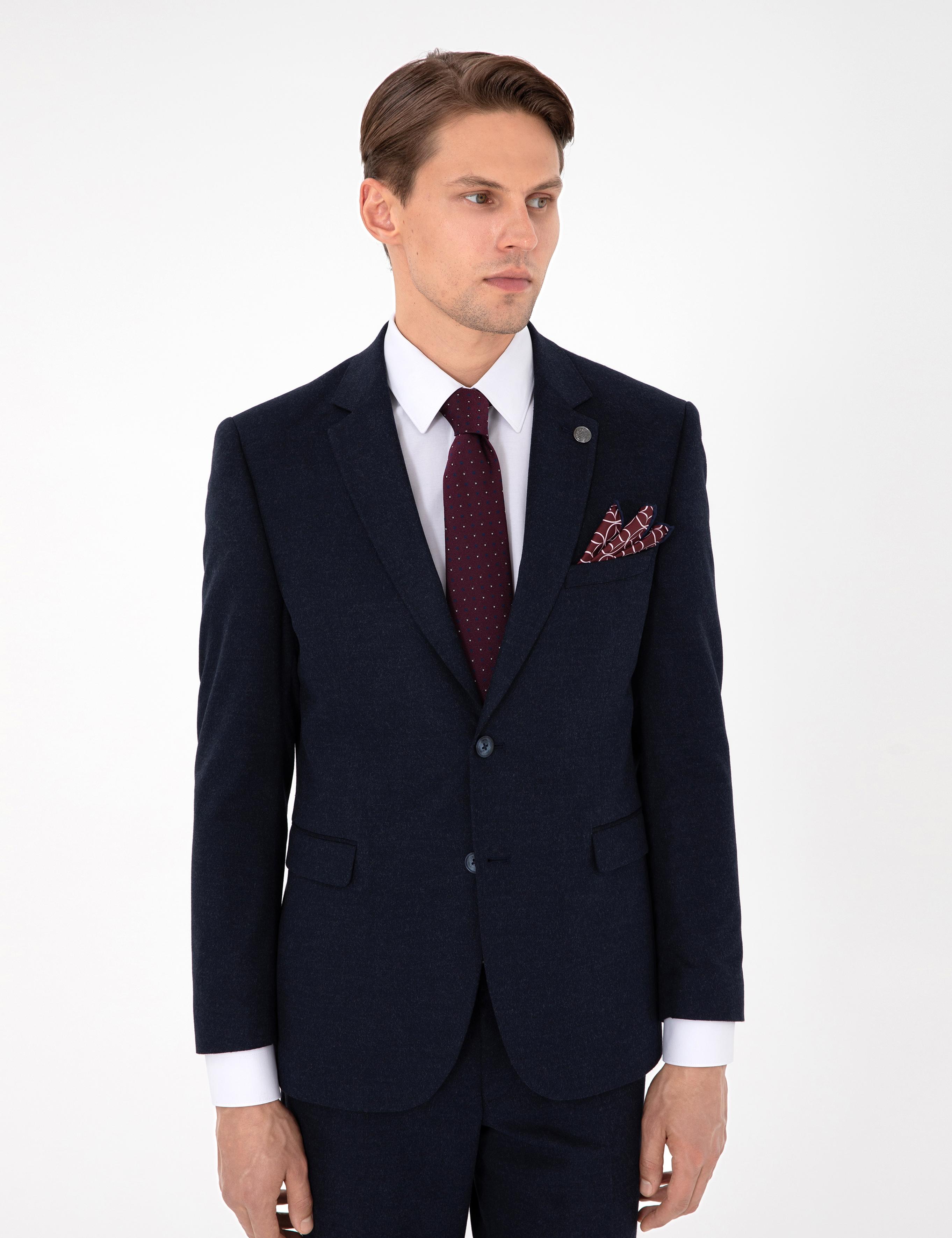 Lacivert Slim Fit Takım Elbise