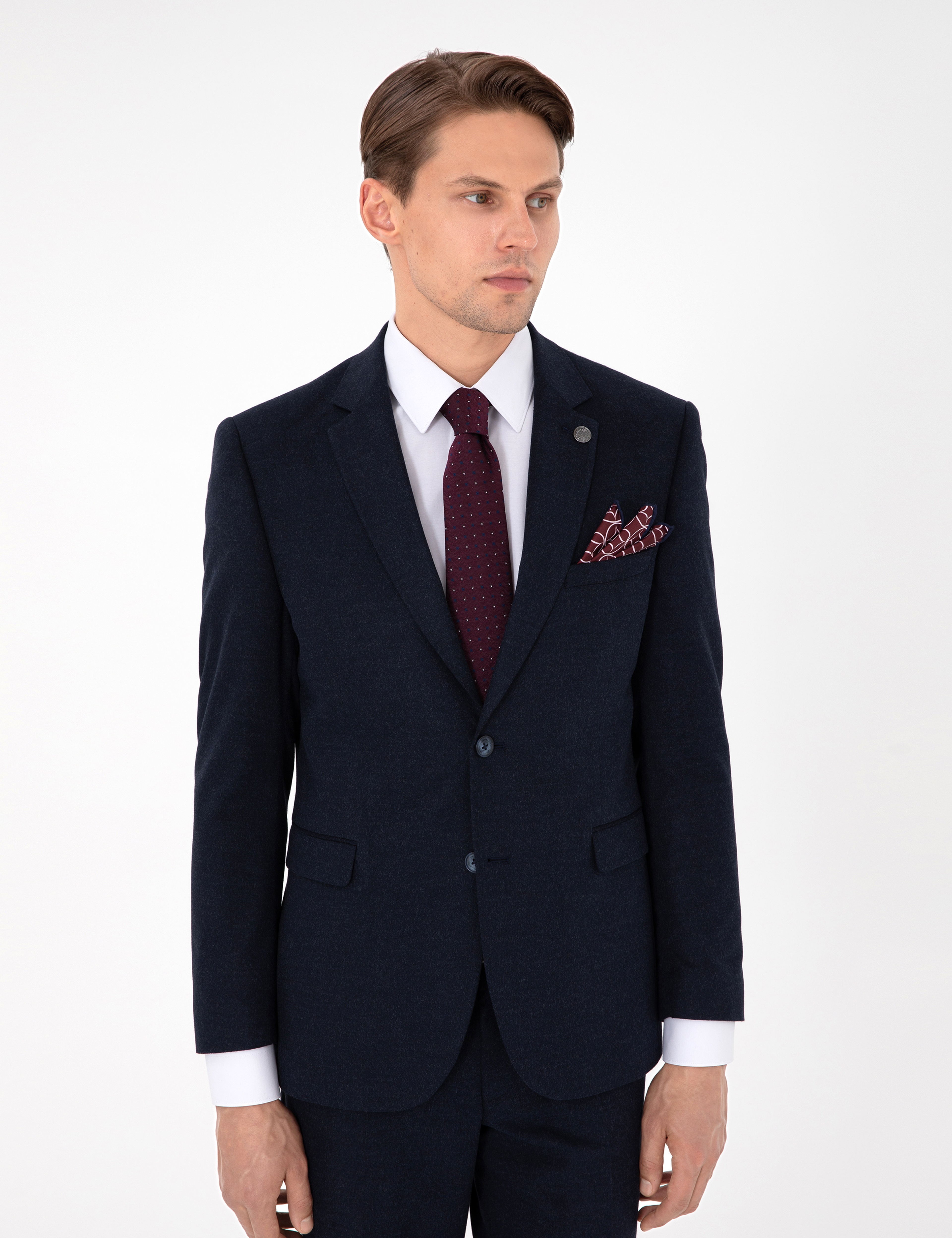 Lacivert Slim Fit Takım Elbise - Image 3