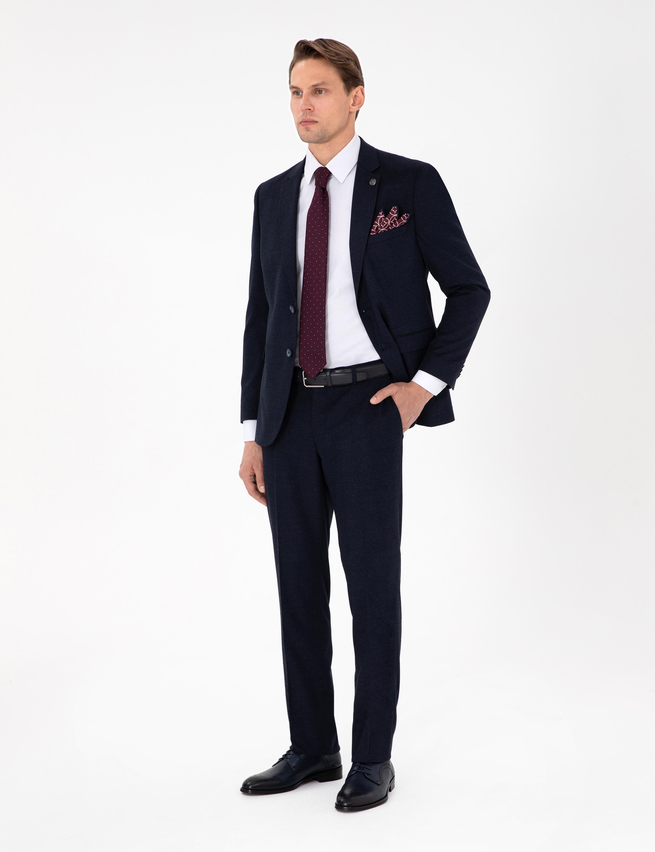 Lacivert Slim Fit Takım Elbise