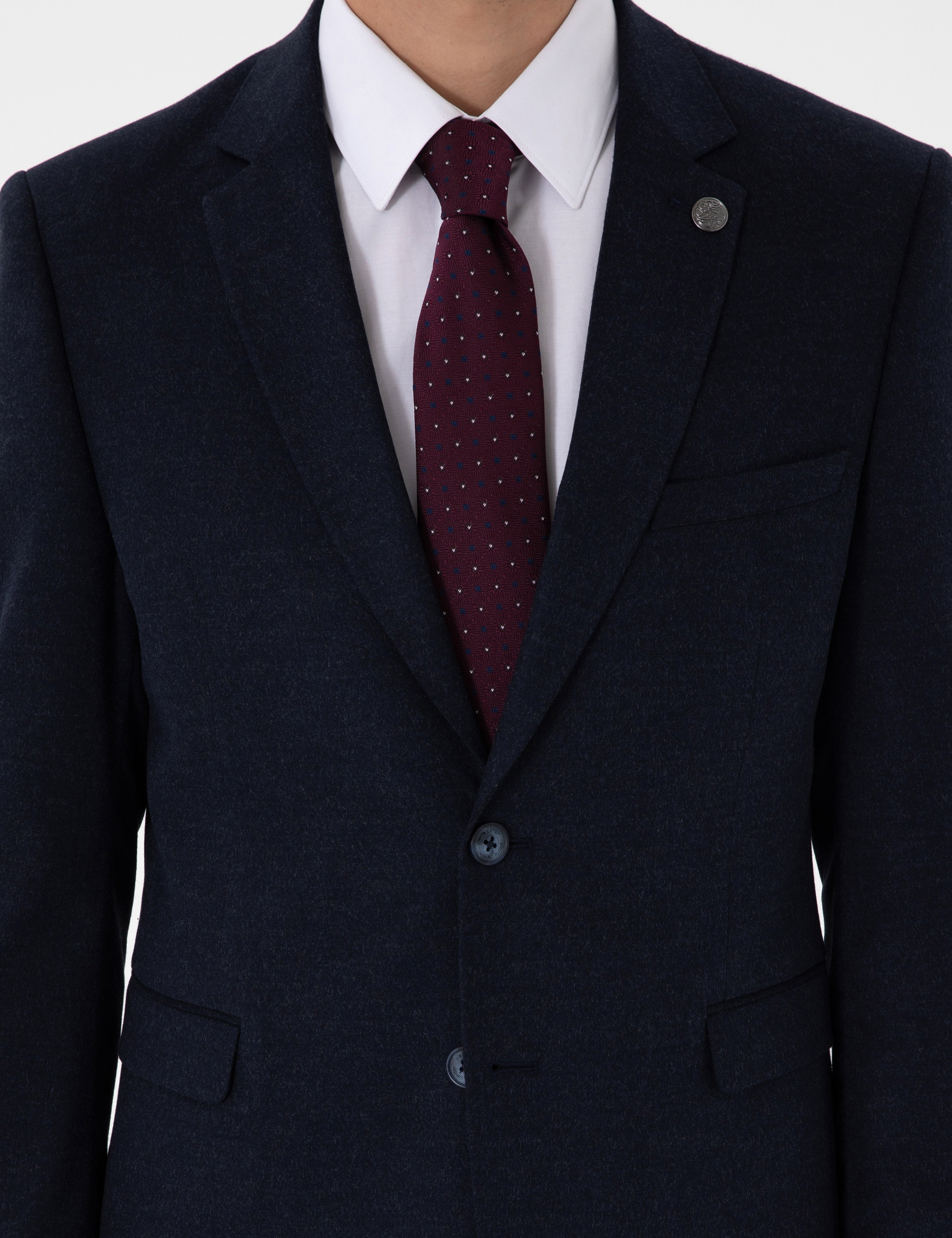 Lacivert Slim Fit Takım Elbise - Image 7