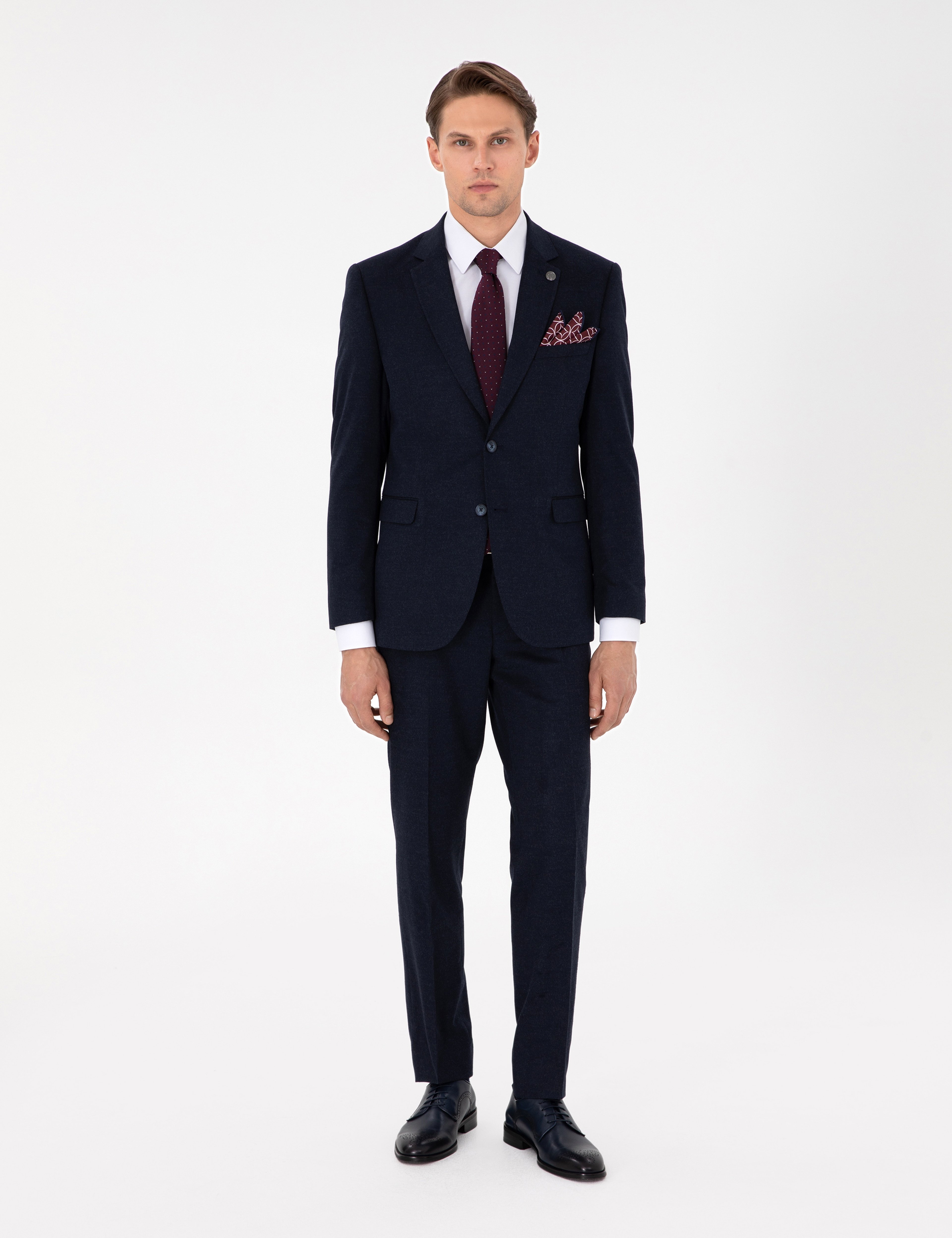Lacivert Slim Fit Takım Elbise - Image 1