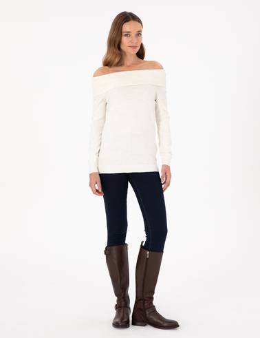 Ekru Slim Fit Kazak