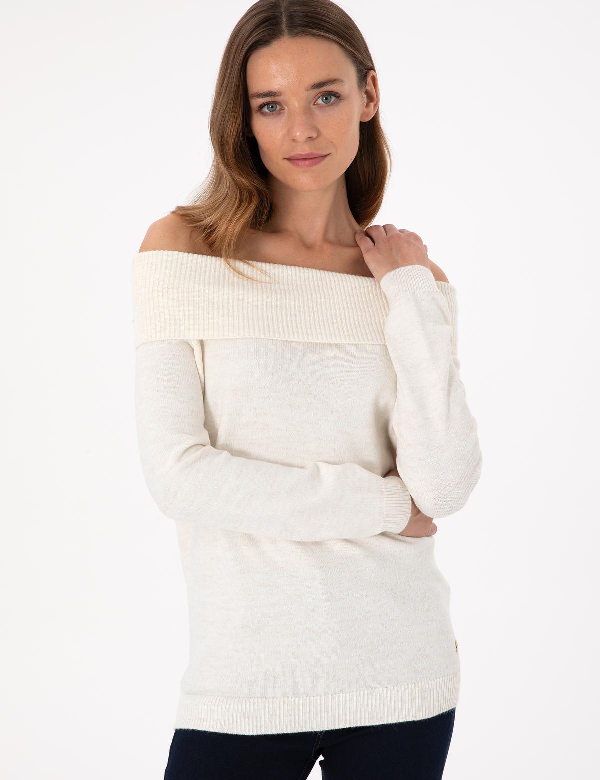 Ekru Slim Fit Kazak - 50290587007