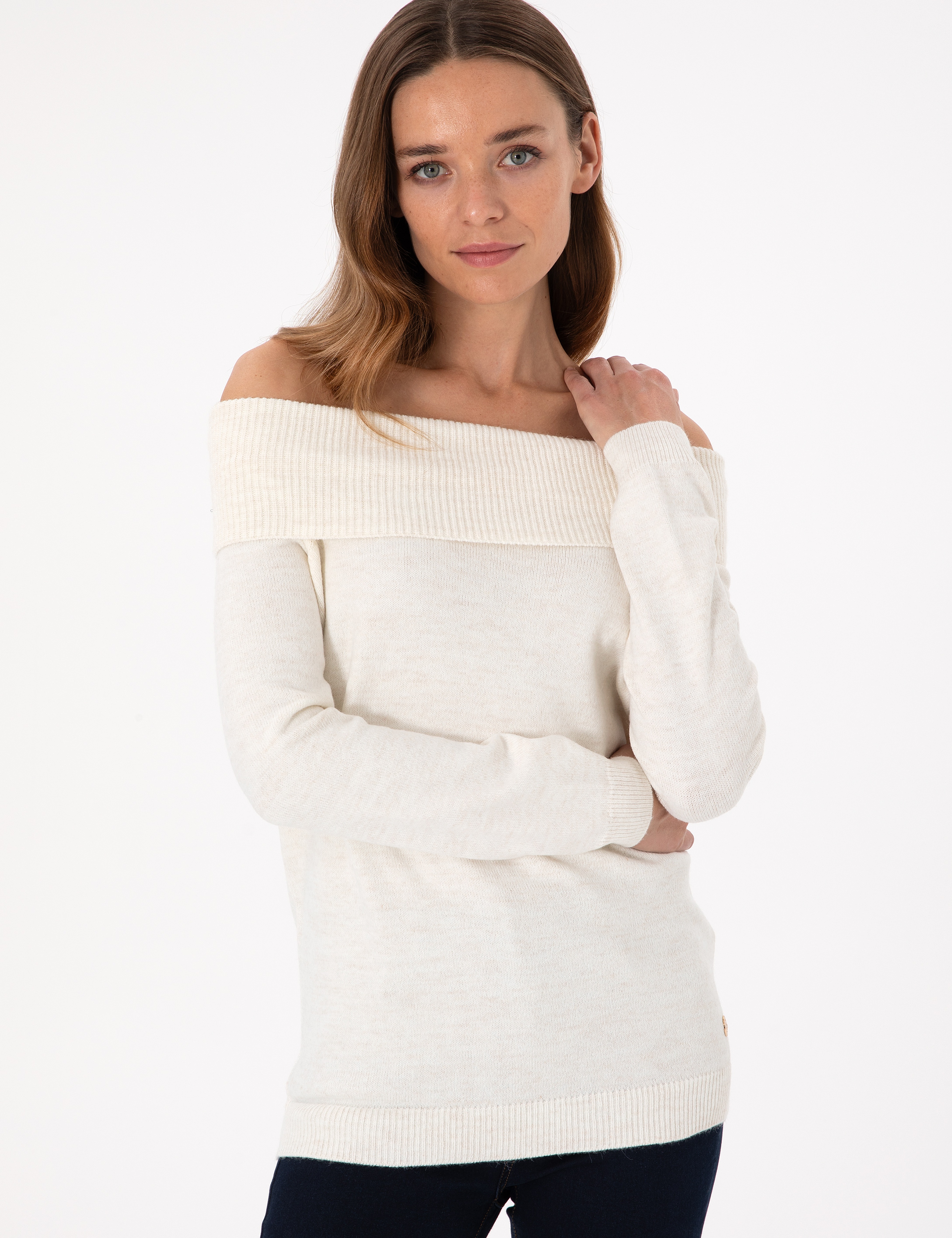 Ekru Slim Fit Kazak - Image 3