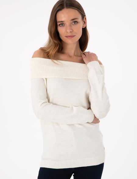 Ekru Slim Fit Kazak - 50290587007