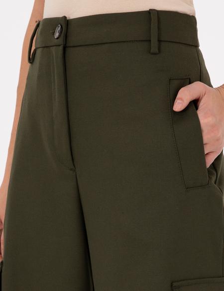 Haki Flare Fit Kumaş Pantolon - 50290400021