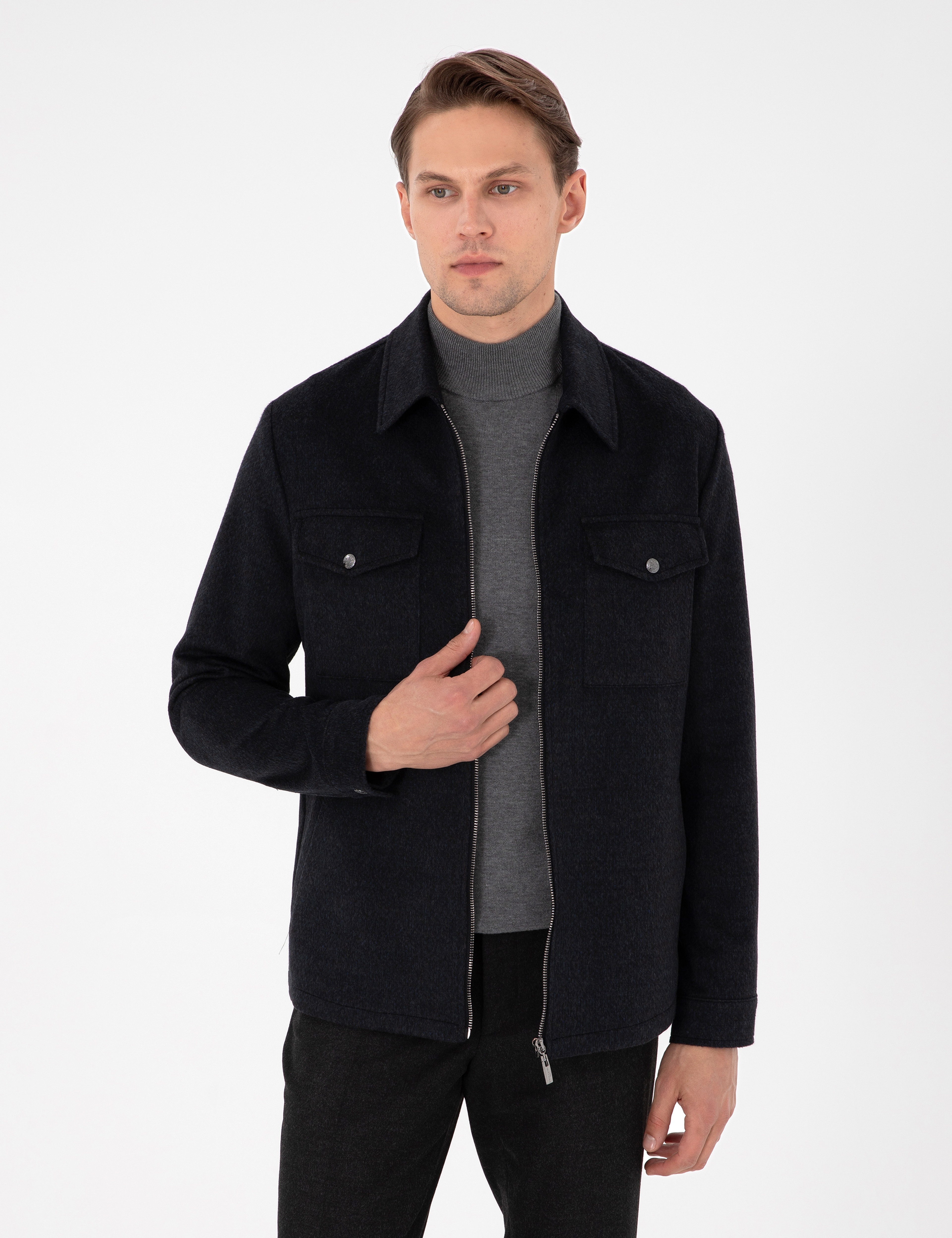 Antrasit Regular Fit Ceket - Image 1
