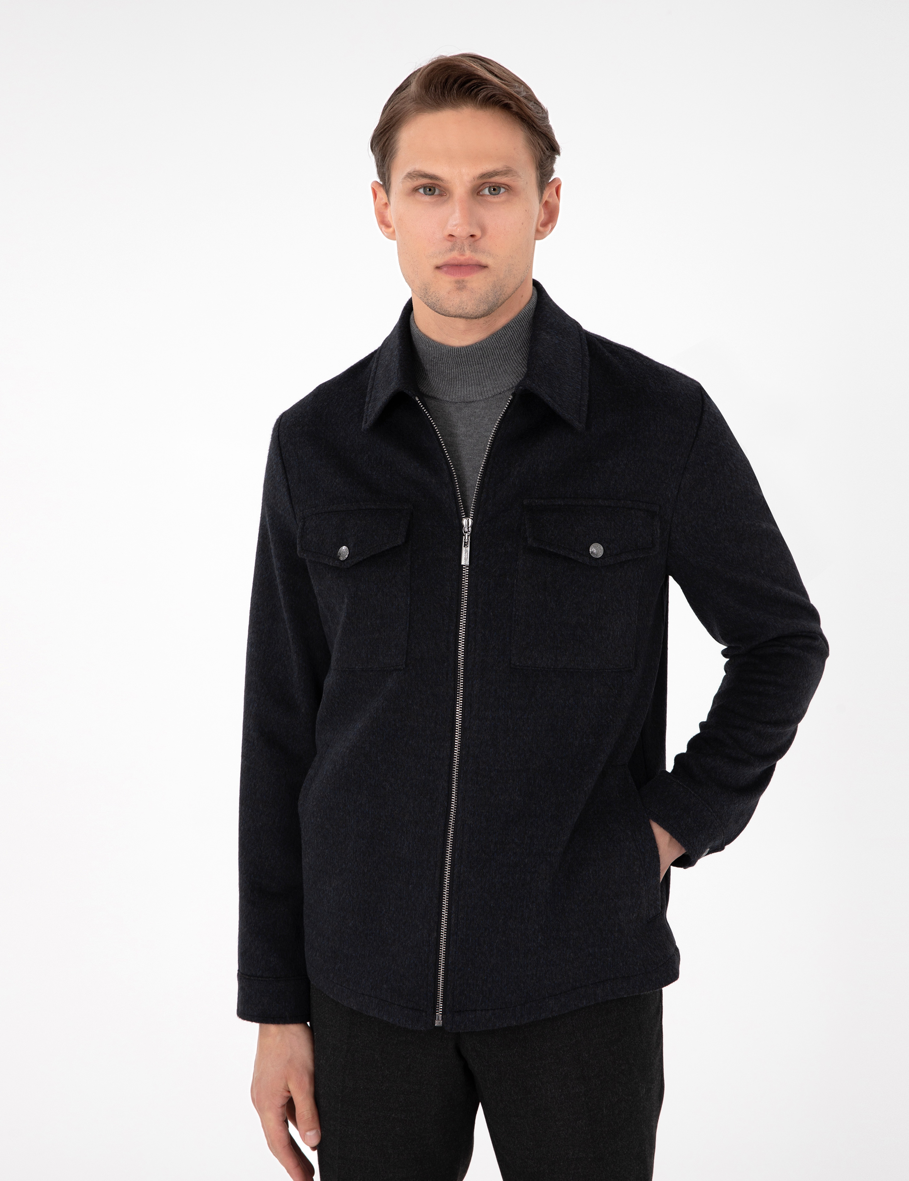 Antrasit Regular Fit Ceket - Image 3