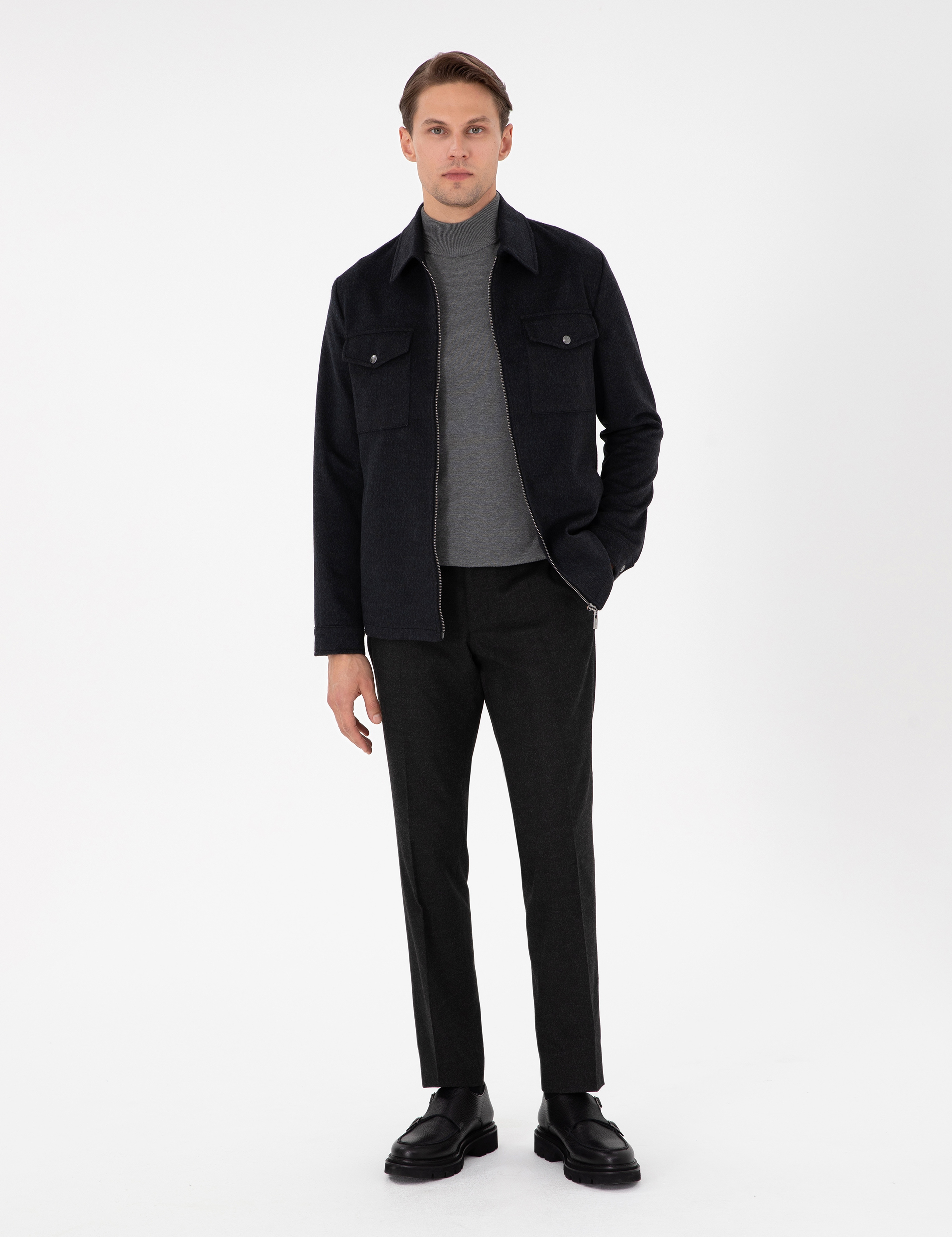 Antrasit Regular Fit Ceket - Image 4
