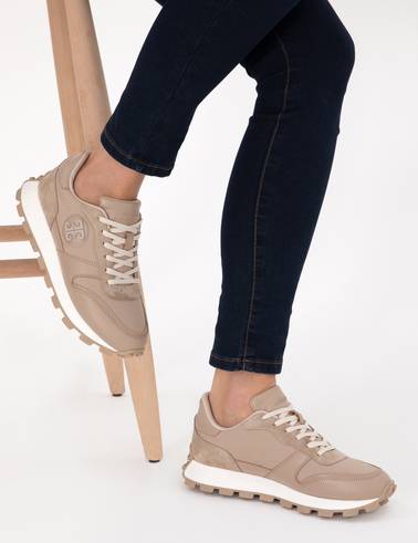 Bej Sneaker