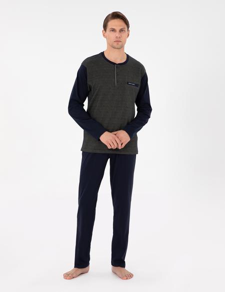 Yeşil Uzunkol Pijama Takımı - 50306699011