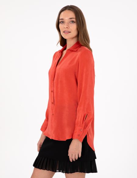 Nar Çiçeği Comfort Fit Uzun Kollu Gömlek - 50299619018