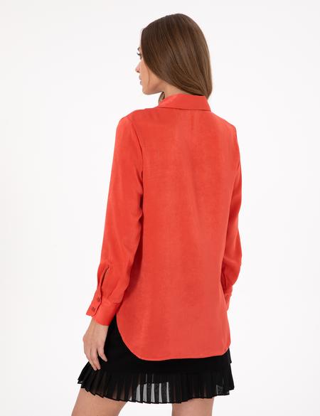 Nar Çiçeği Comfort Fit Uzun Kollu Gömlek - 50299619018