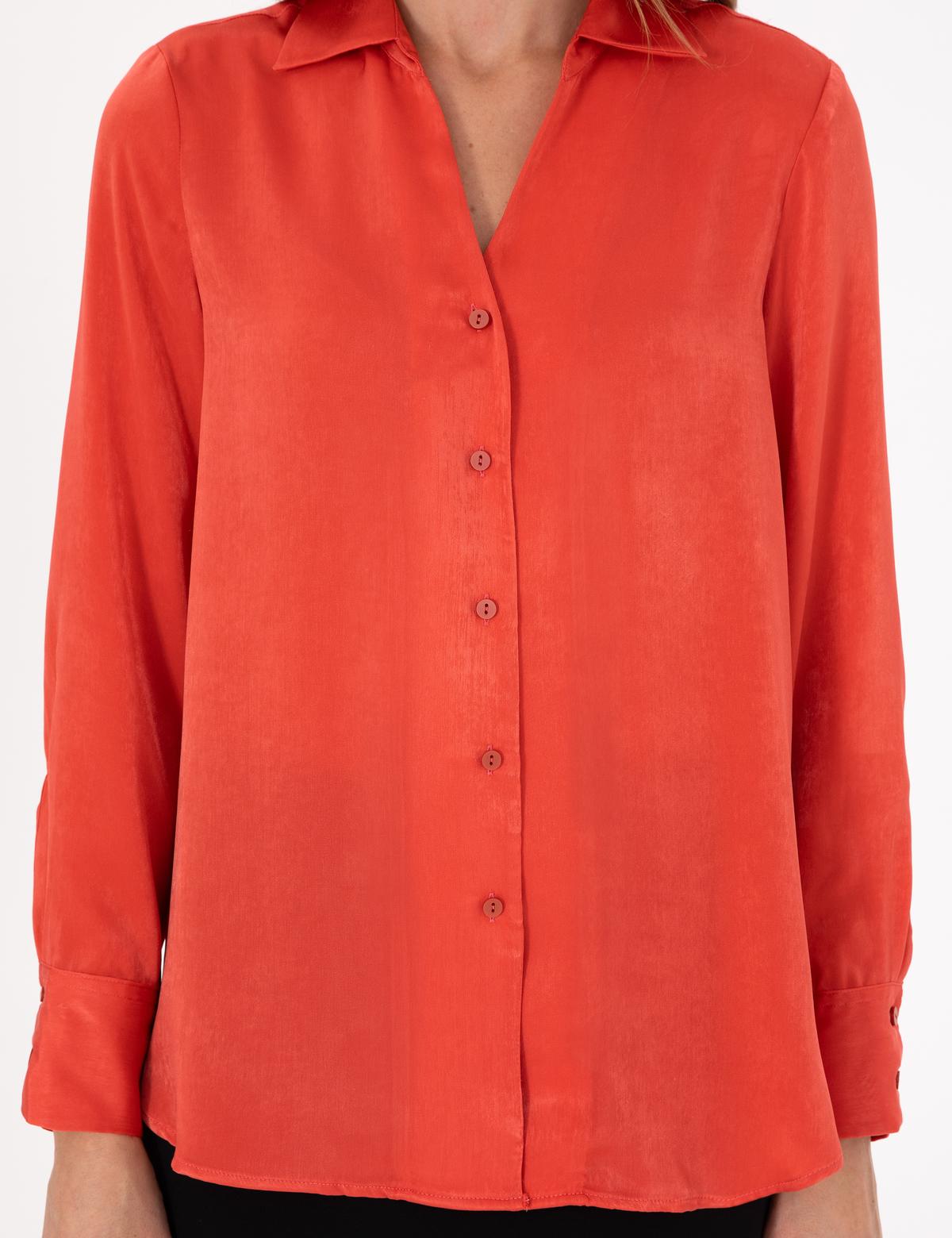 Nar Çiçeği Comfort Fit Uzun Kollu Gömlek - 50299619018