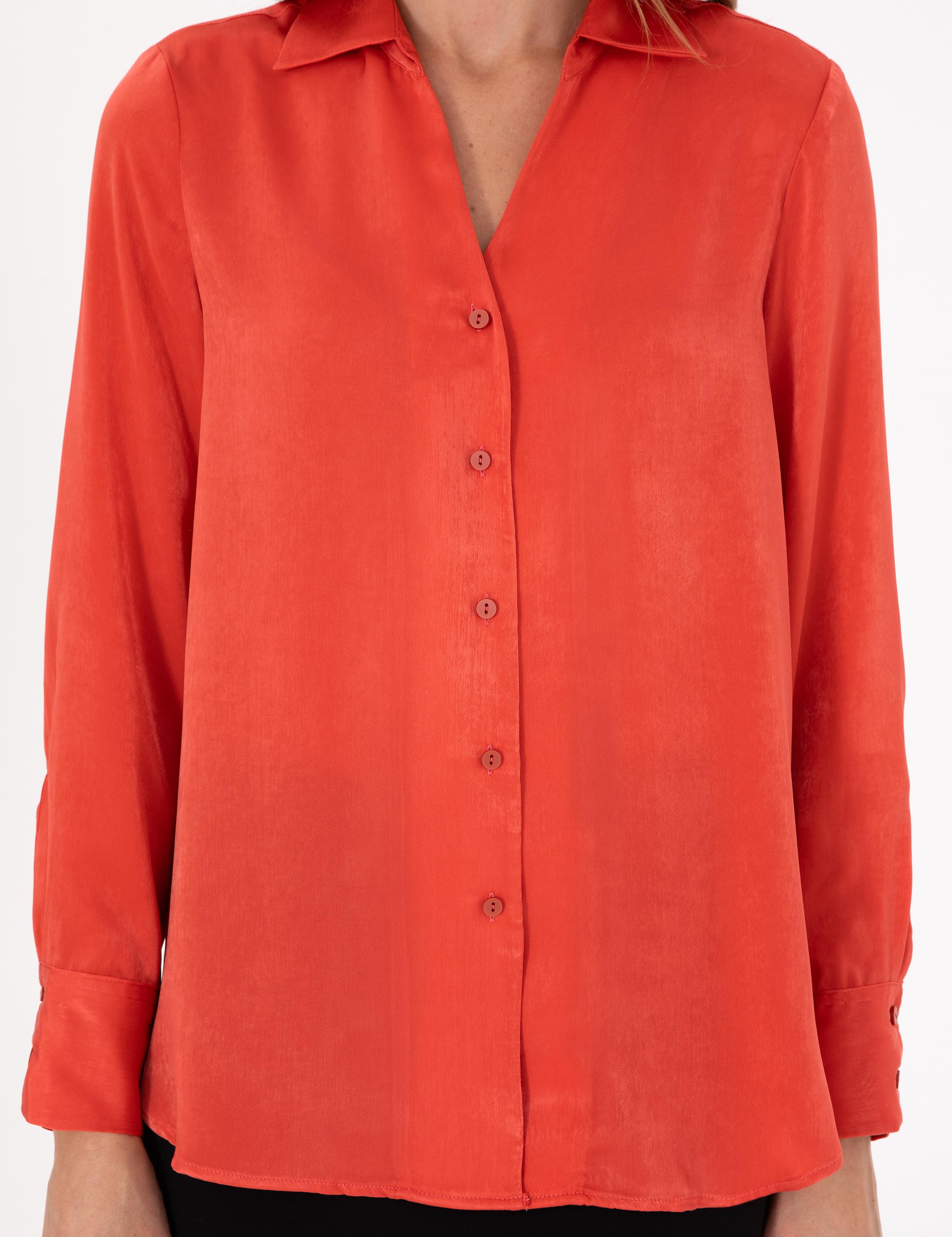 Nar Çiçeği Comfort Fit Uzun Kollu Gömlek