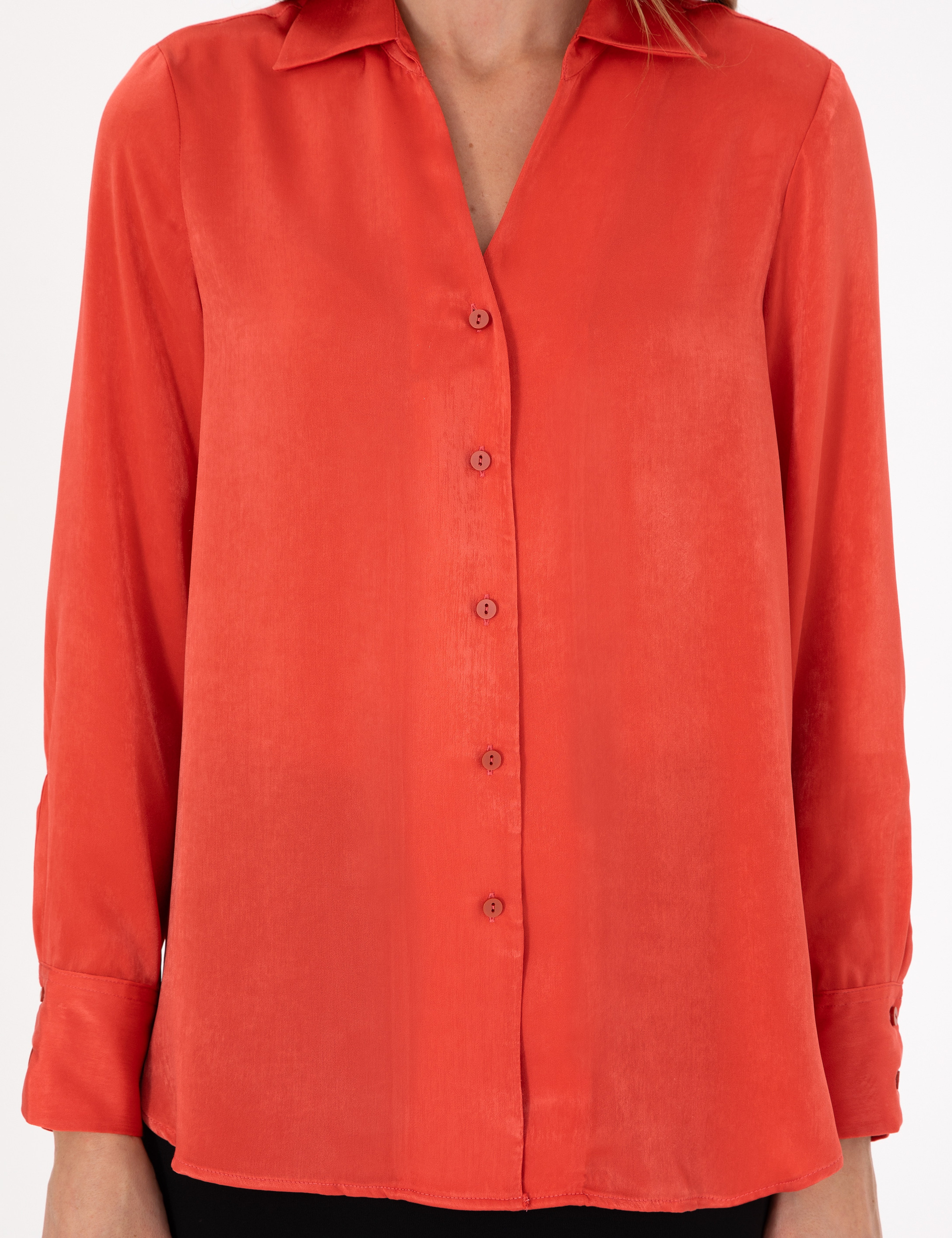 Nar Çiçeği Comfort Fit Uzun Kollu Gömlek - Image 6