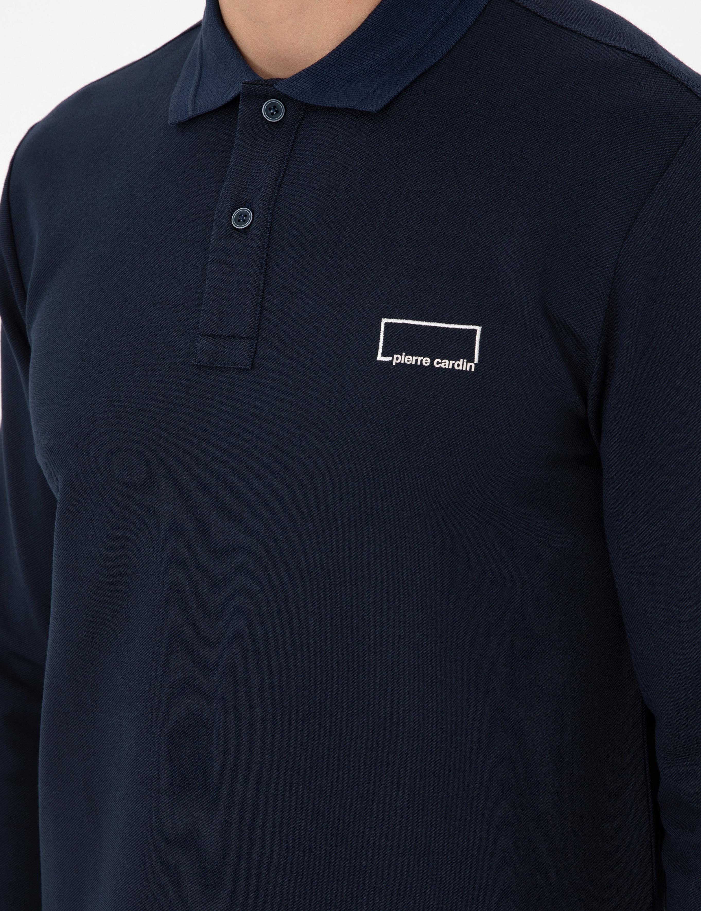 Koyu Lacivert Slim Fit Sweatshirt