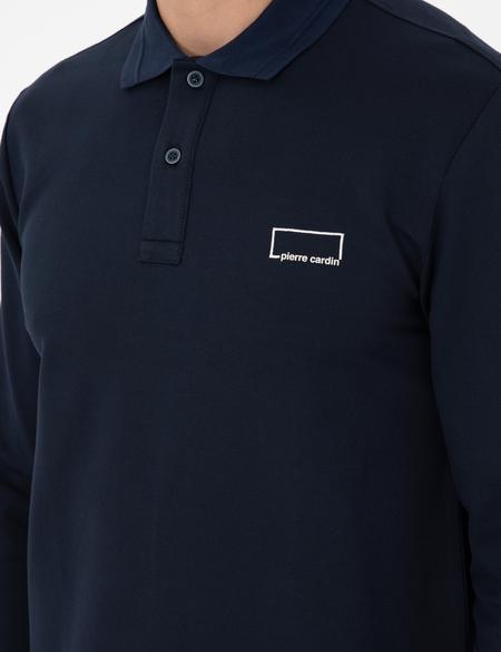 Koyu Lacivert Slim Fit Sweatshirt - 50279558033