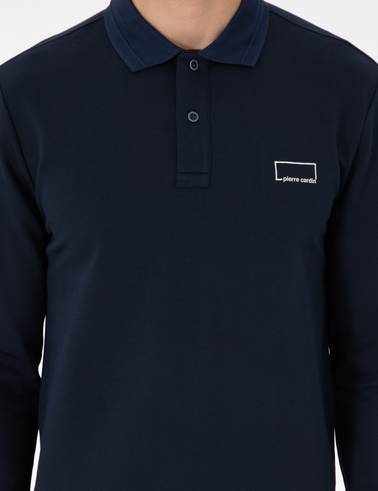 Koyu Lacivert Slim Fit Sweatshirt