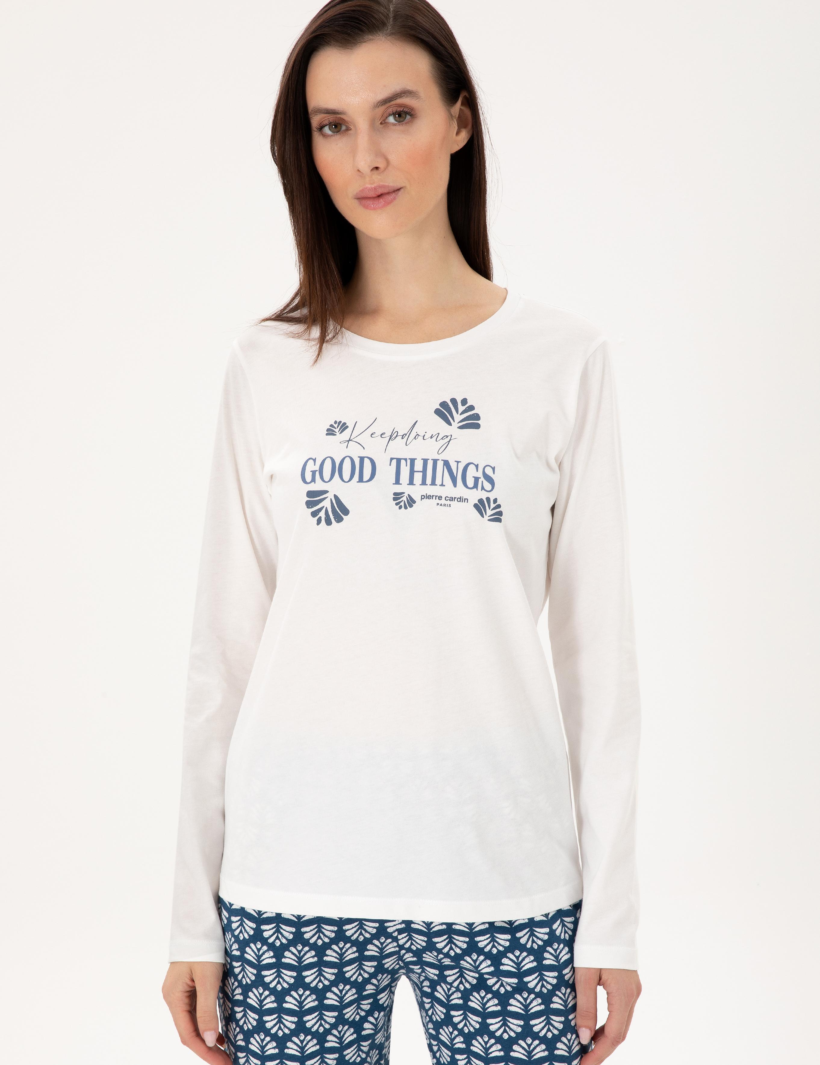 Krem Pijama Takımı