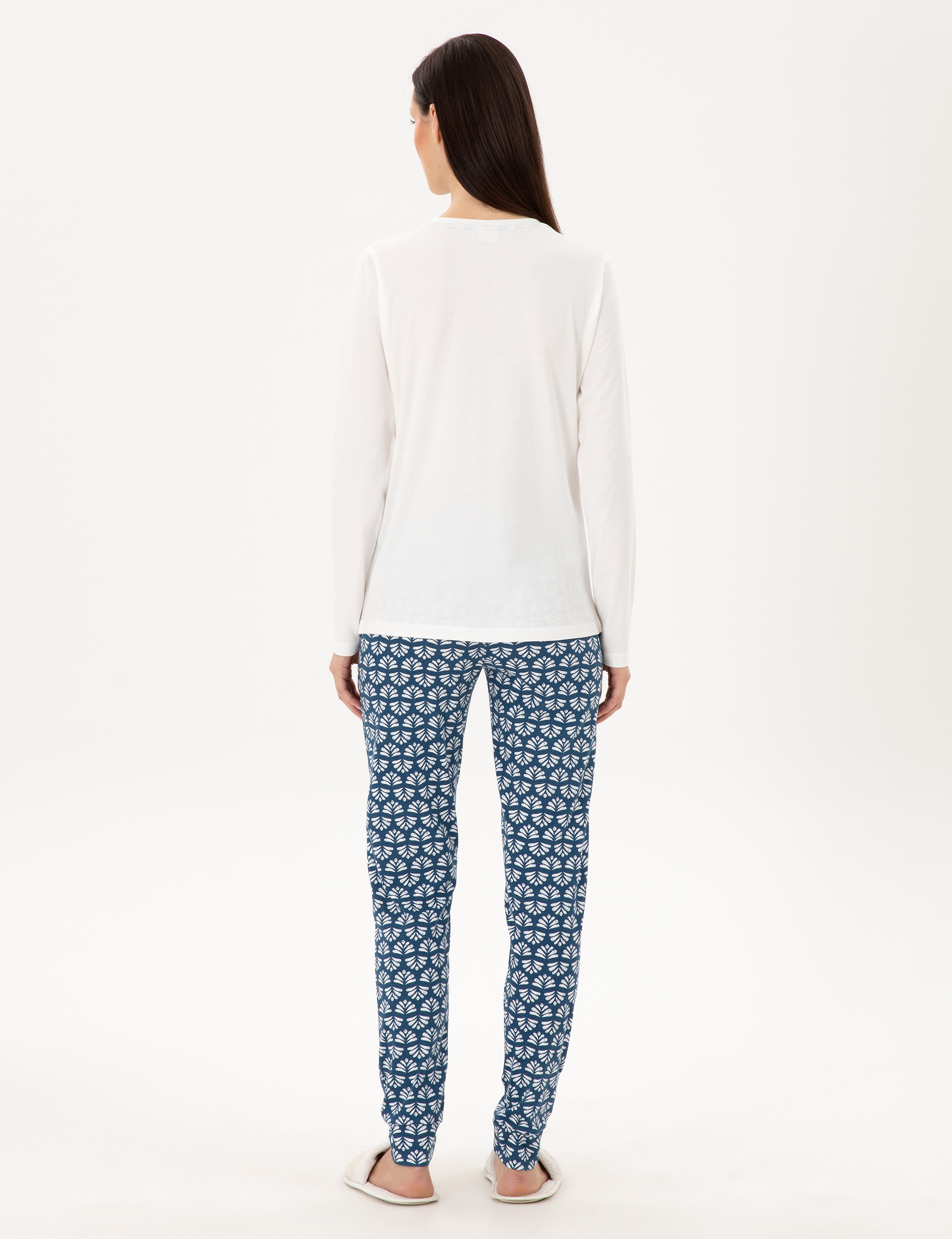 Krem Pijama Takımı