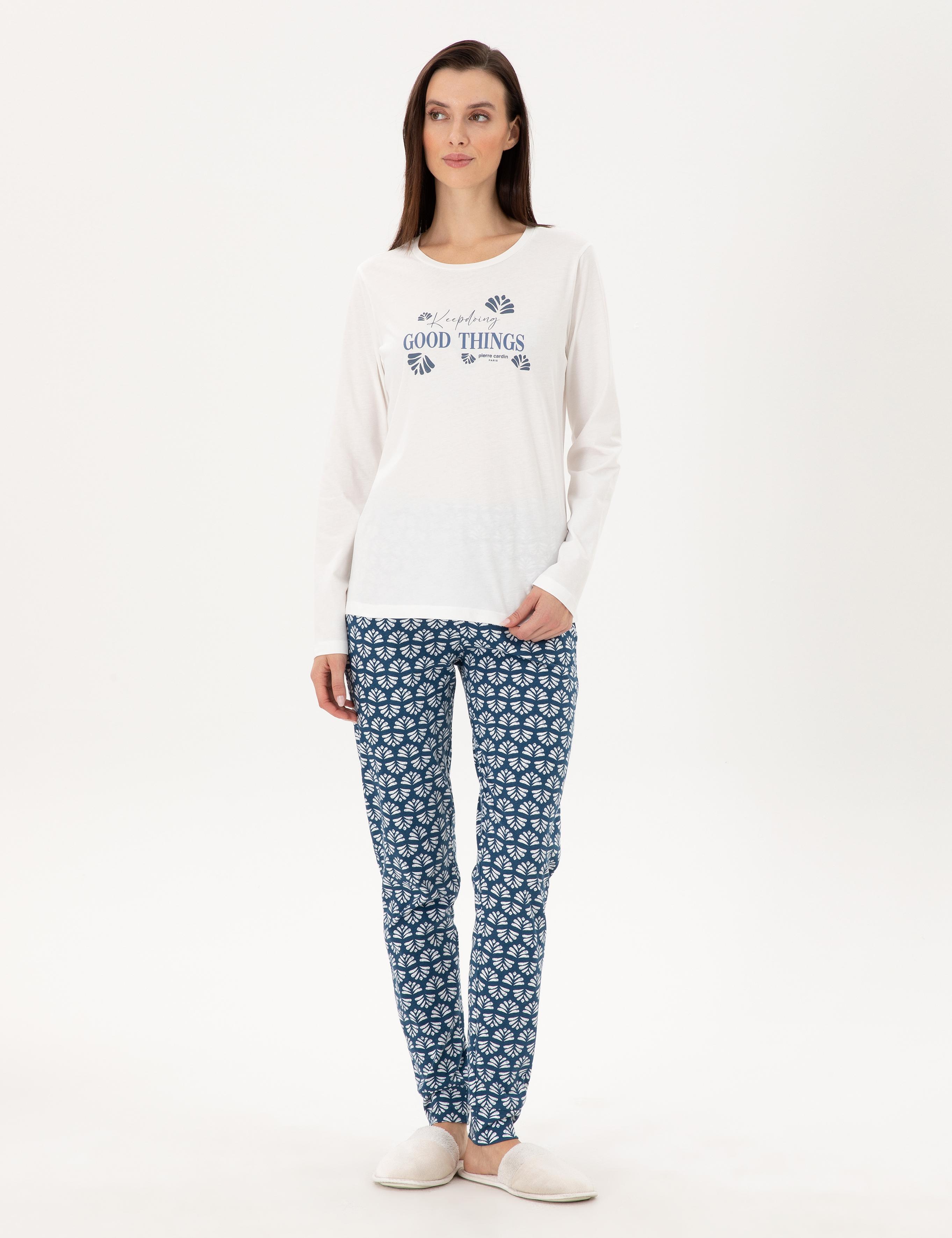 Krem Pijama Takımı