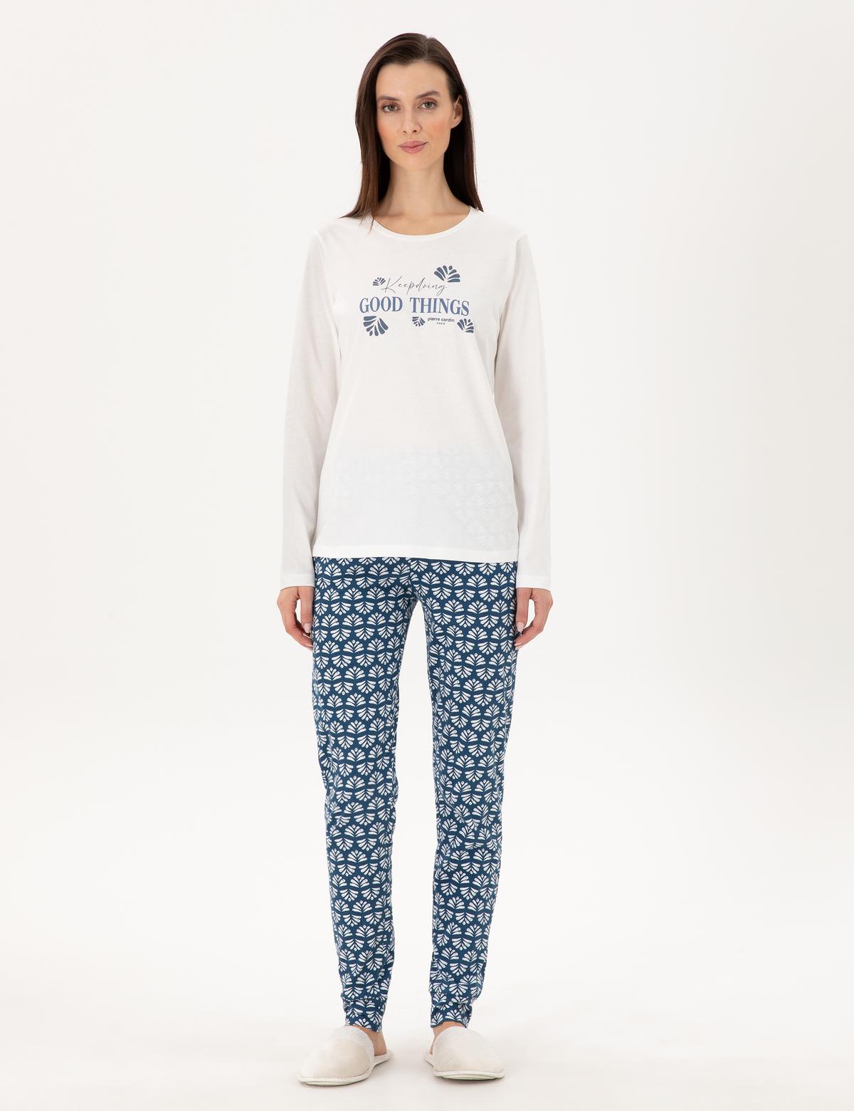 Krem Pijama Takımı