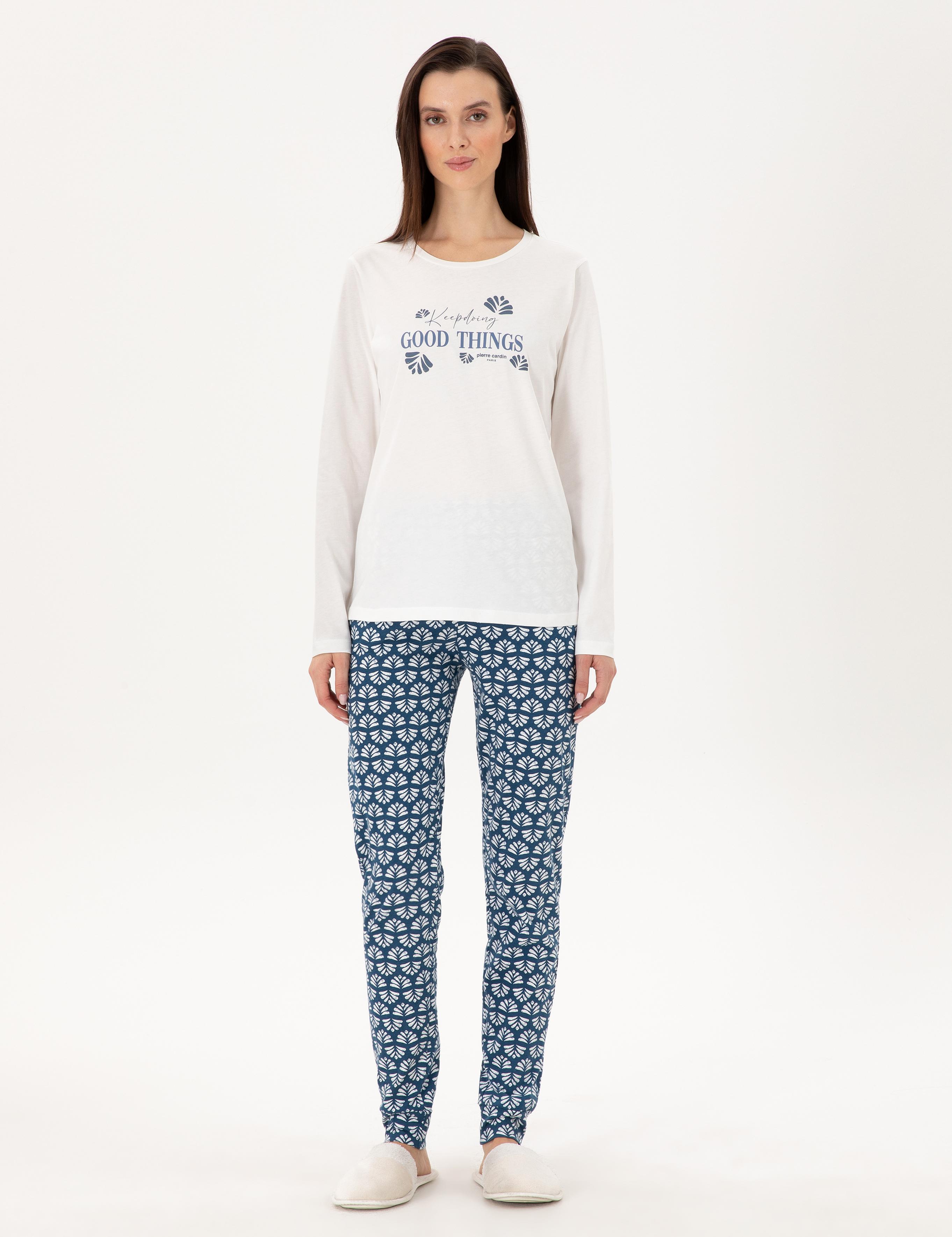 Krem Pijama Takımı