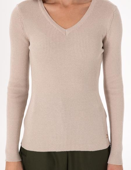 Krem Melanj Slim Fit Basic Kazak - 50244699054