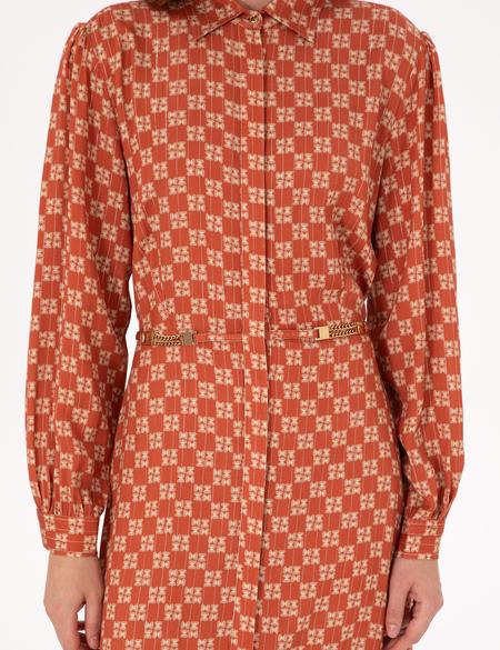 Kiremit Comfort Fit Dokuma Elbise - 50280076001