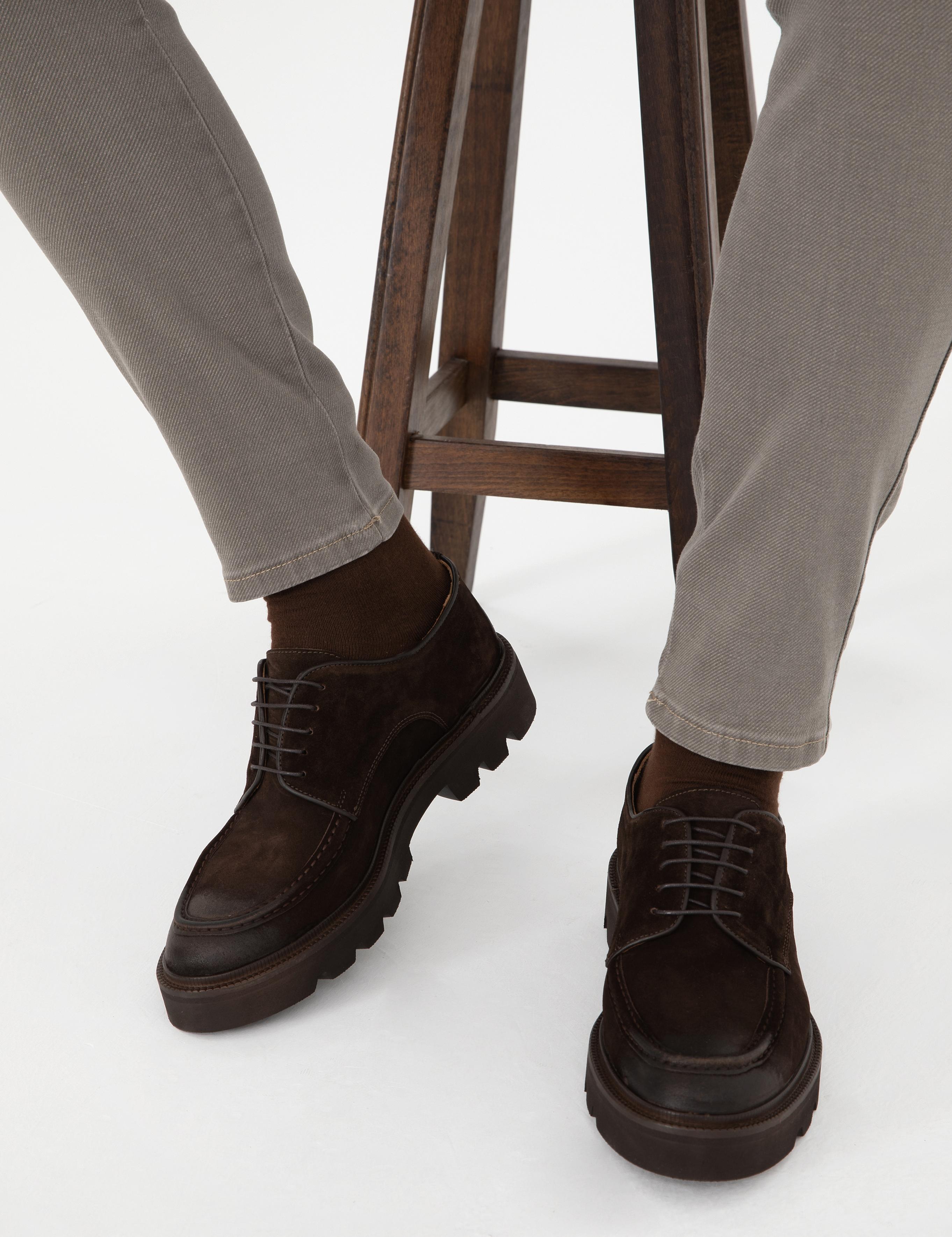 Kahverengi %100 Deri Casual Ayakkabı