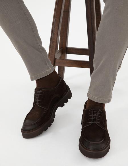 Kahverengi %100 Deri Casual Ayakkabı - 50295696001