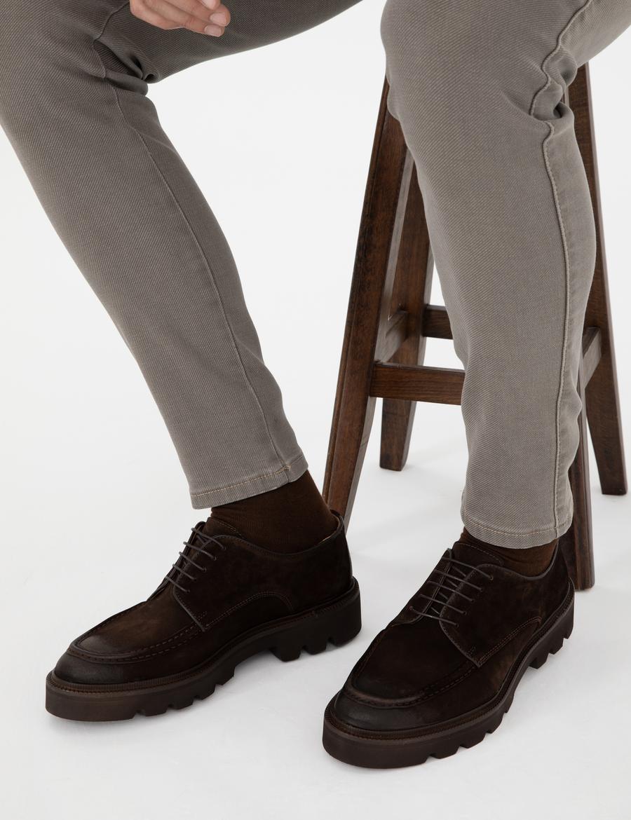 Kahverengi %100 Deri Casual Ayakkabı