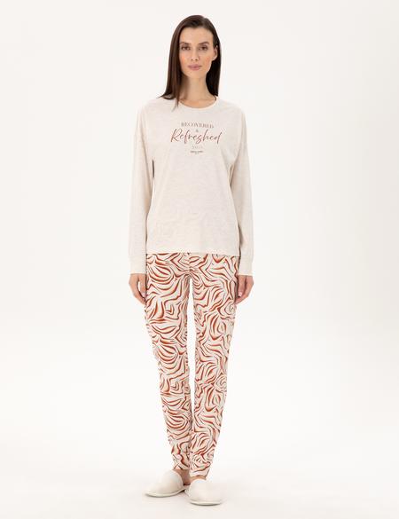 Krem Melanj Pijama Takımı - 50311128003