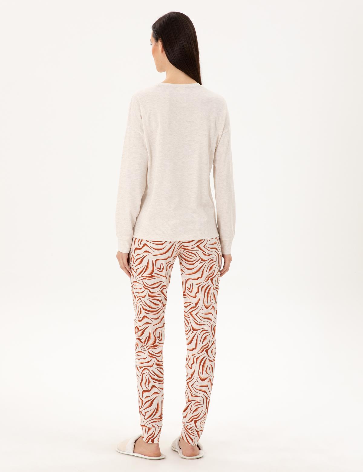 Krem Melanj Pijama Takımı - 50311128003