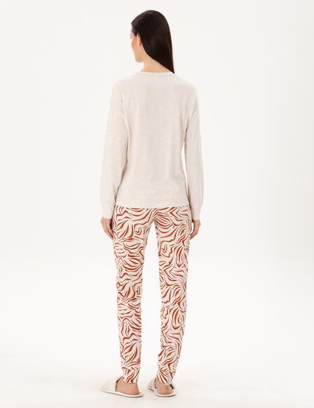 Krem Melanj Pijama Takımı - 50311128003