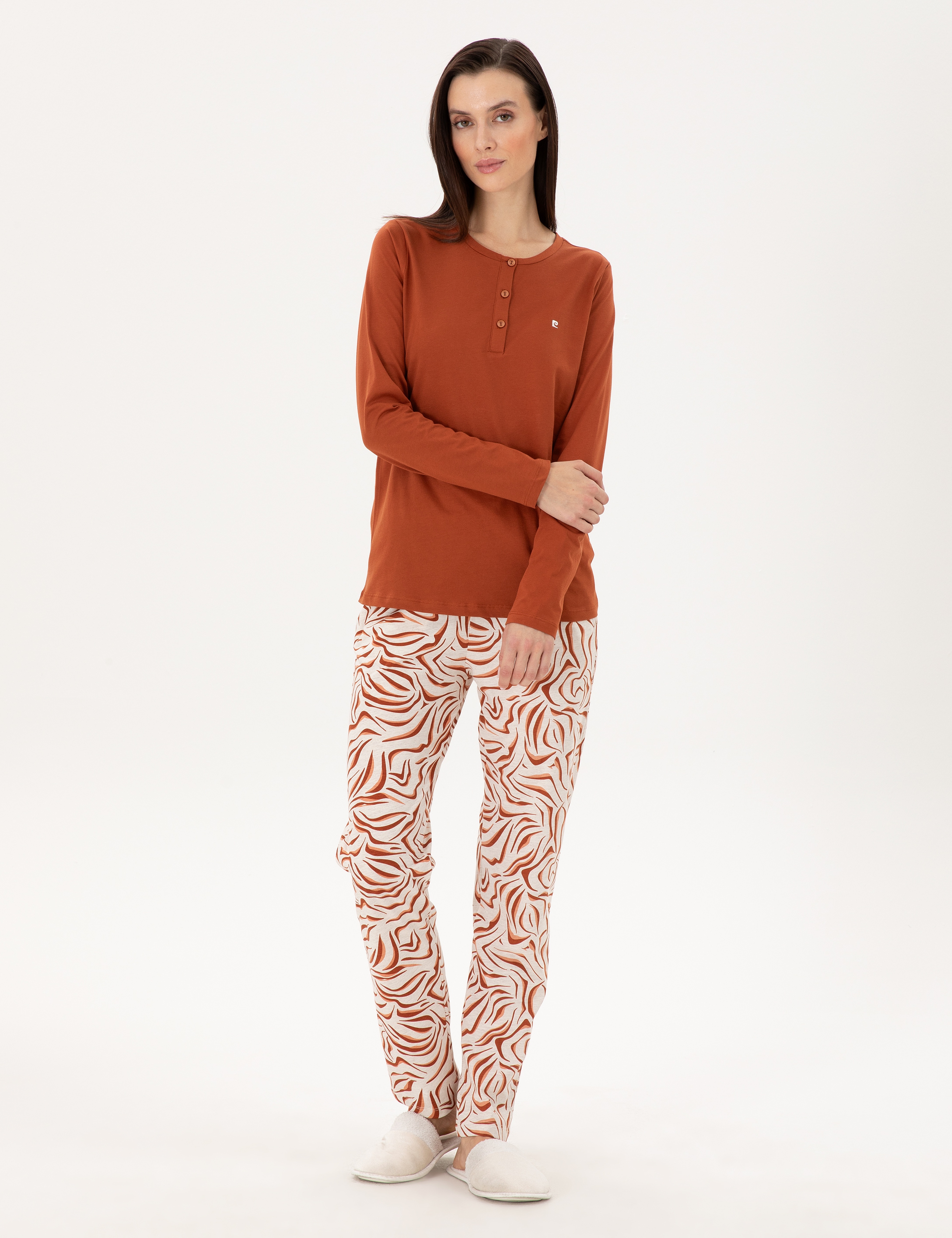 Açık Kahverengi Pijama Takımı - Image 4