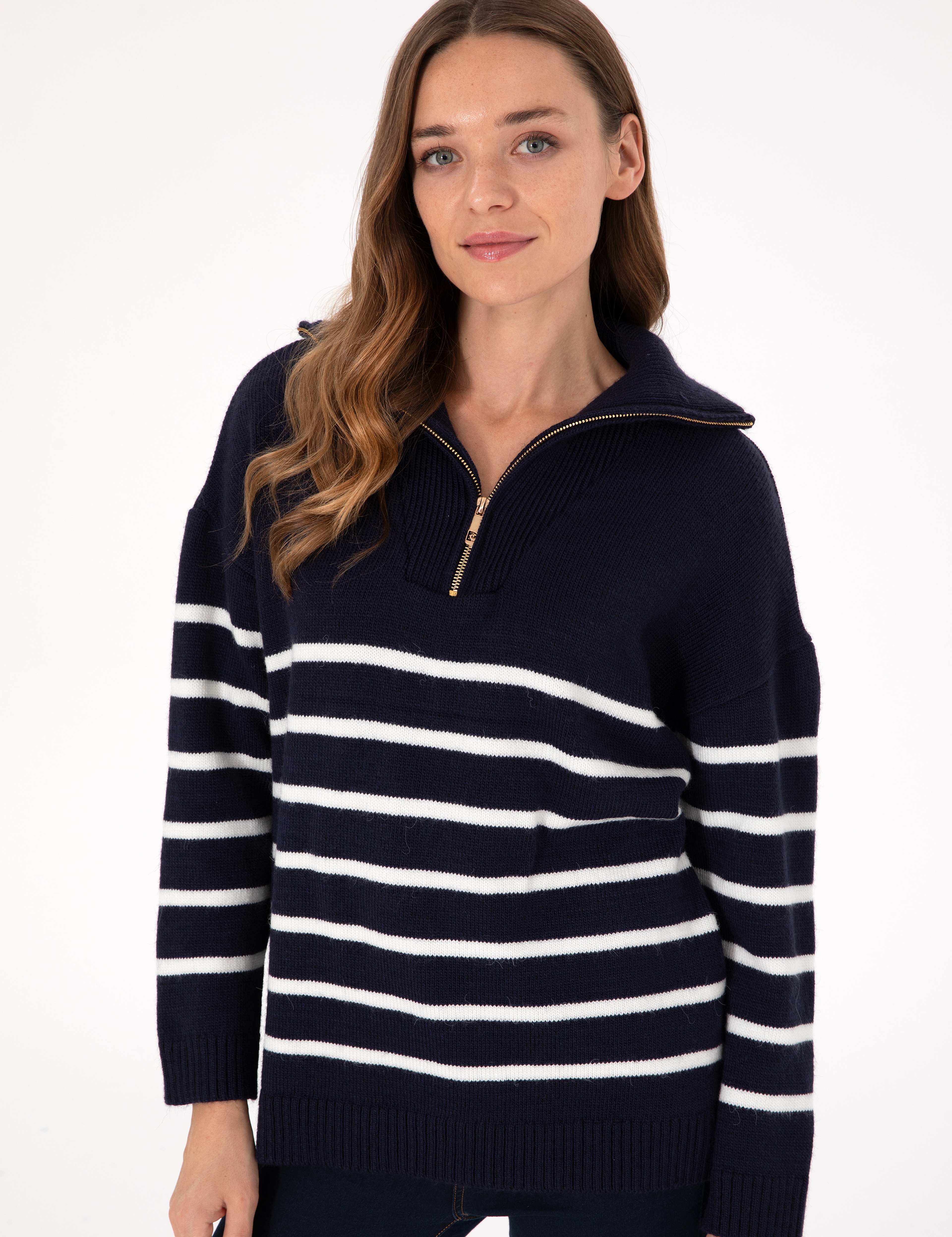 Lacivert Comfort Fit Kazak - Image 3