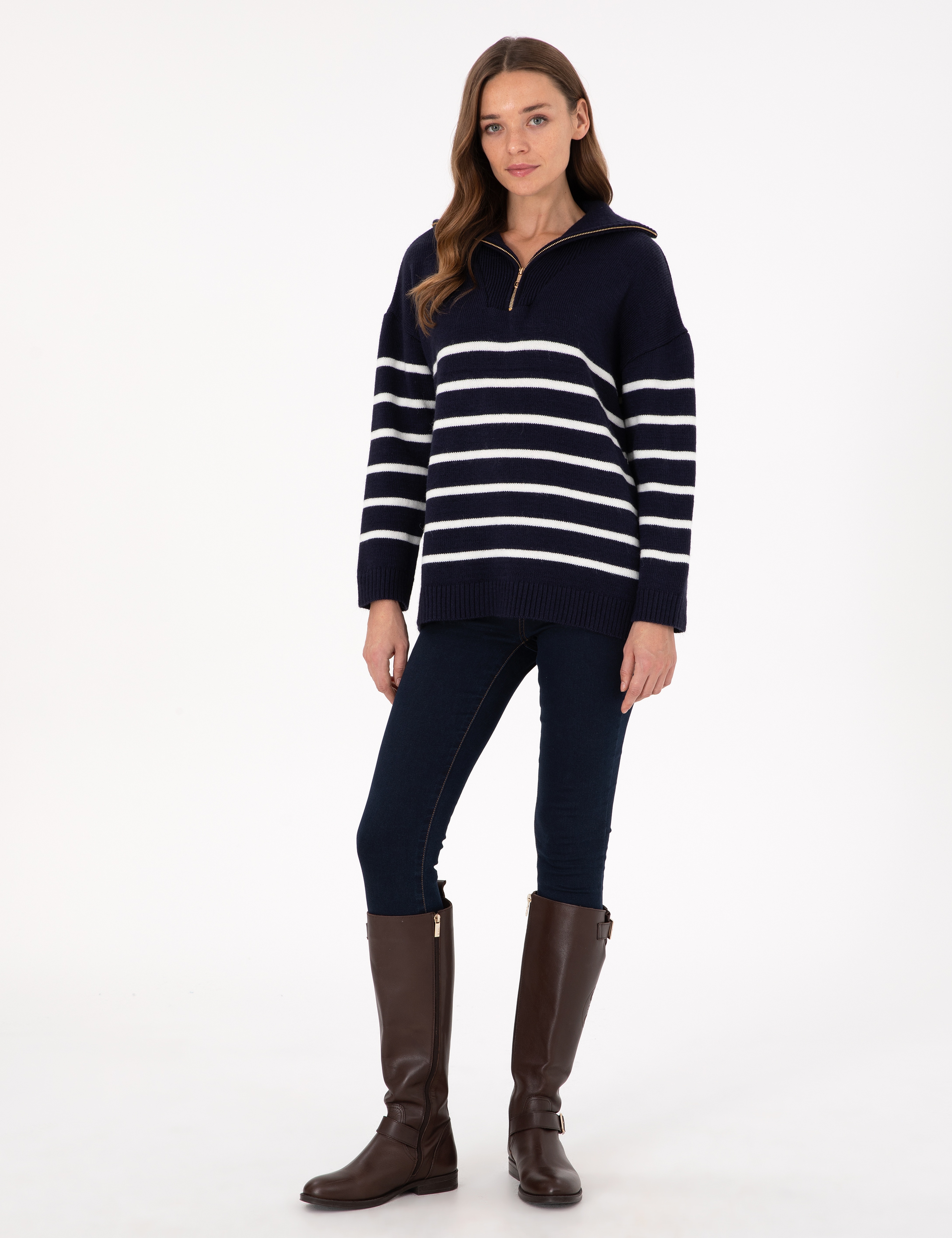 Lacivert Comfort Fit Kazak - Image 4