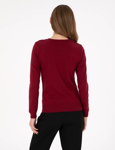 Bordo Slim Fit Basic Kazak