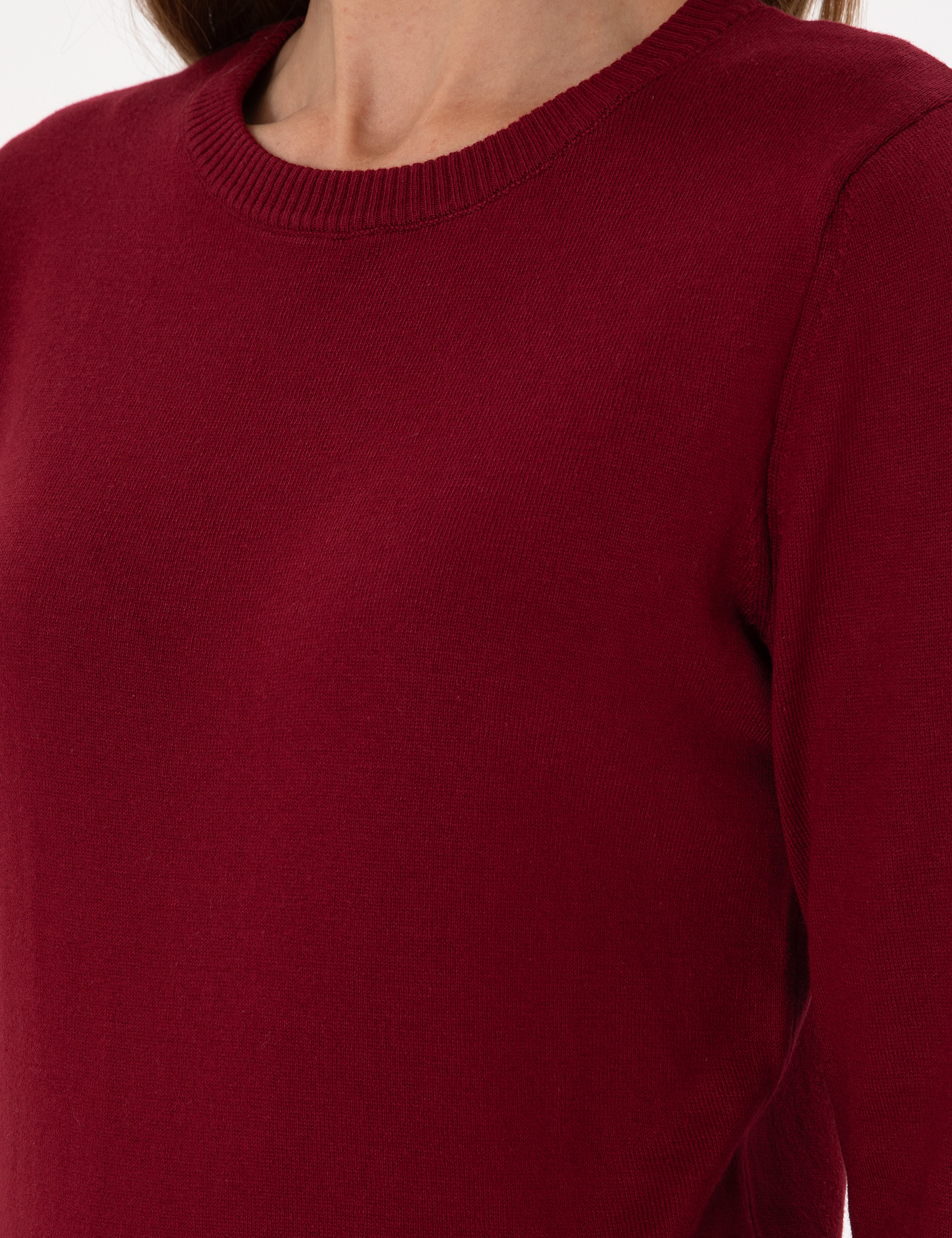 Bordo Slim Fit Basic Kazak